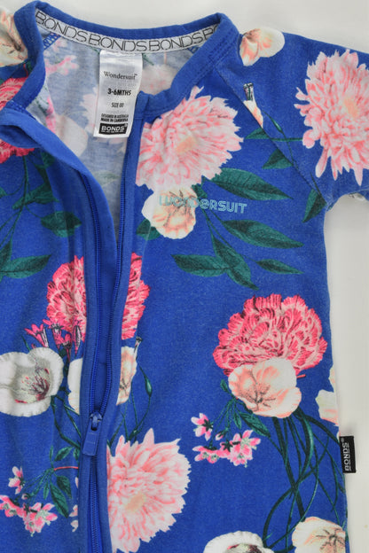 Bonds Size 00 (3-6 months) Short Floral Wondersuit