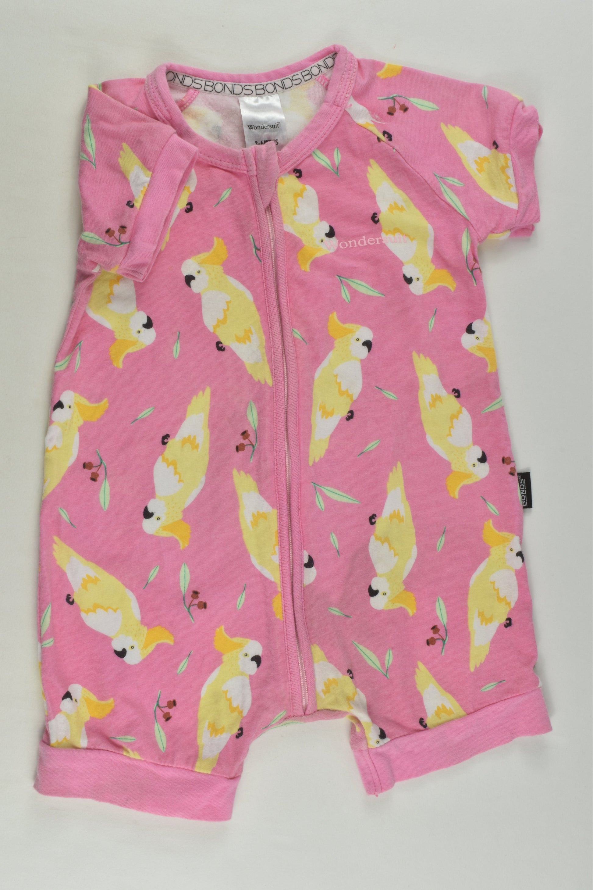 Bonds Size 00 Cockatoo Short Romper