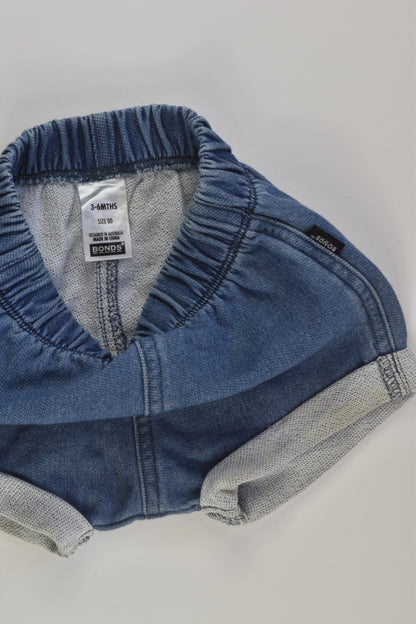 Bonds Size 00 Denim Shorts