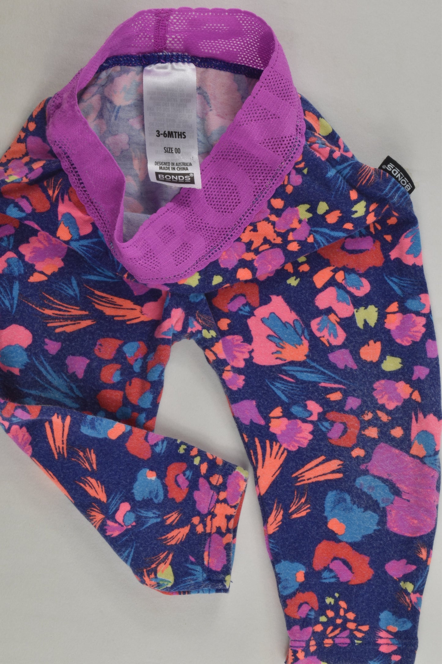 Bonds Size 00 Floral Leggings