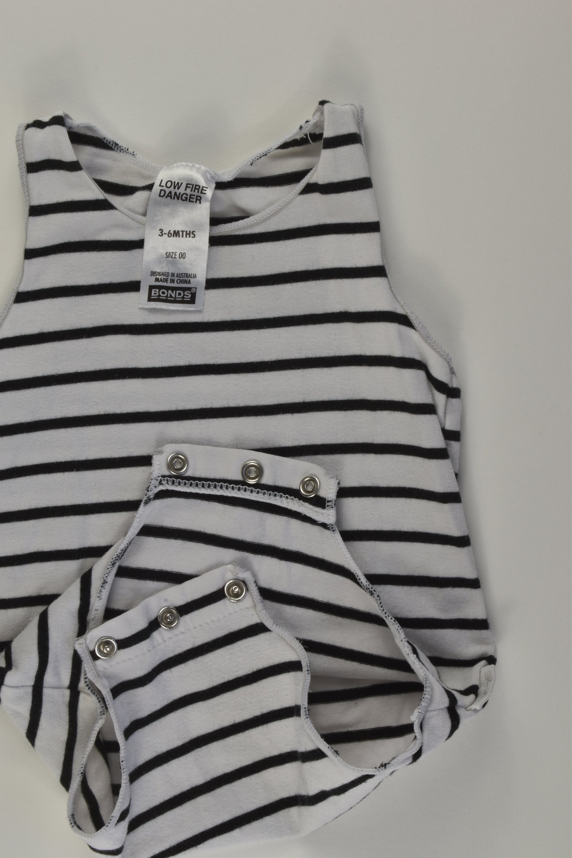 Bonds Size 00 Striped Bodysuit