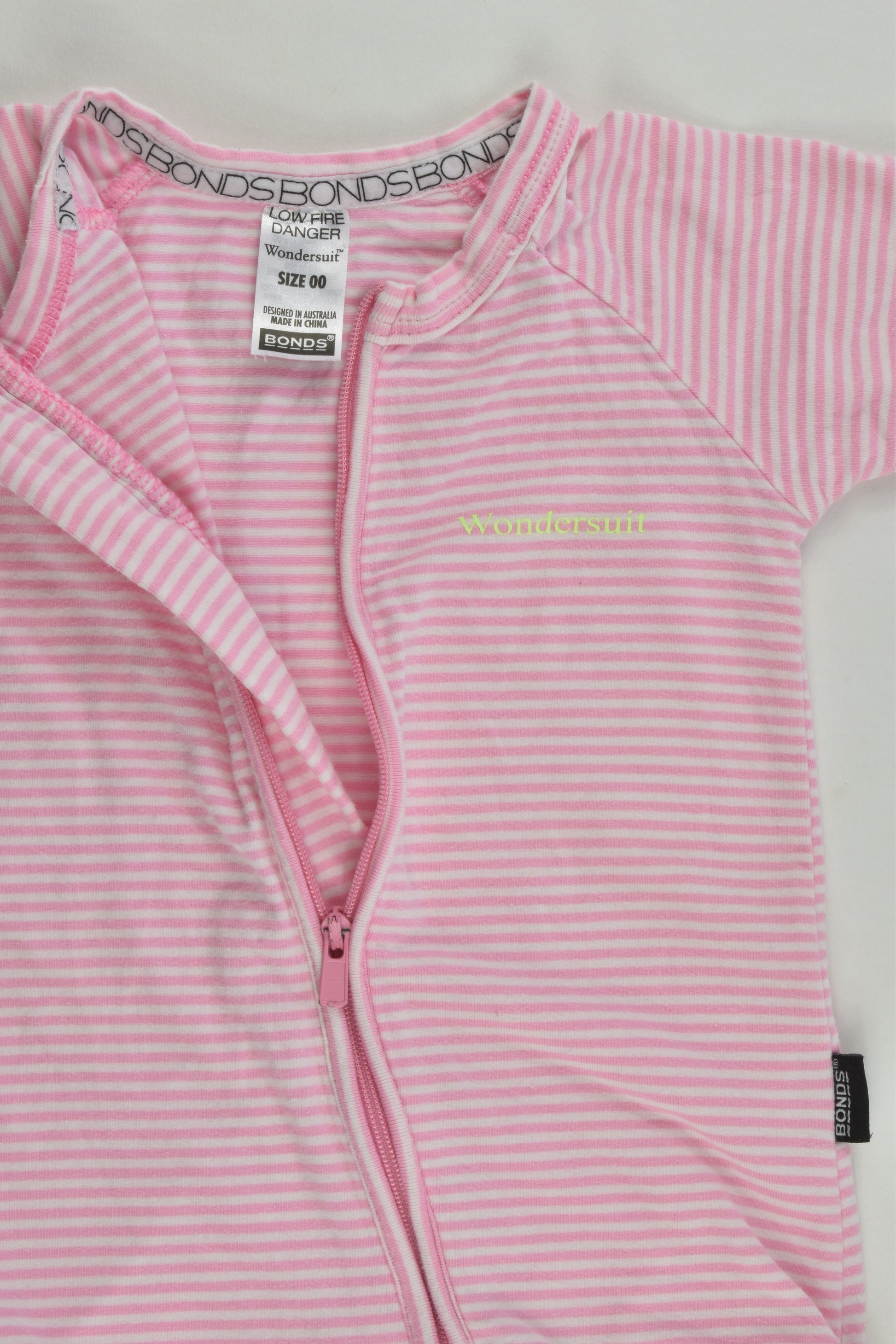 Bonds Size 00 Striped Short Wondersuit
