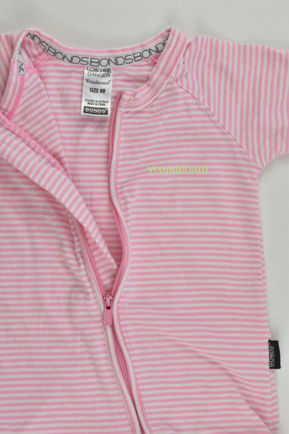 Bonds Size 00 Striped Short Wondersuit