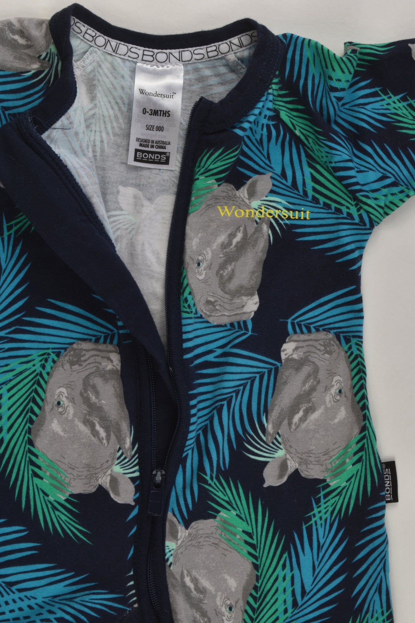Bonds Size 000 (0-3 months) Rhino Wondersuit
