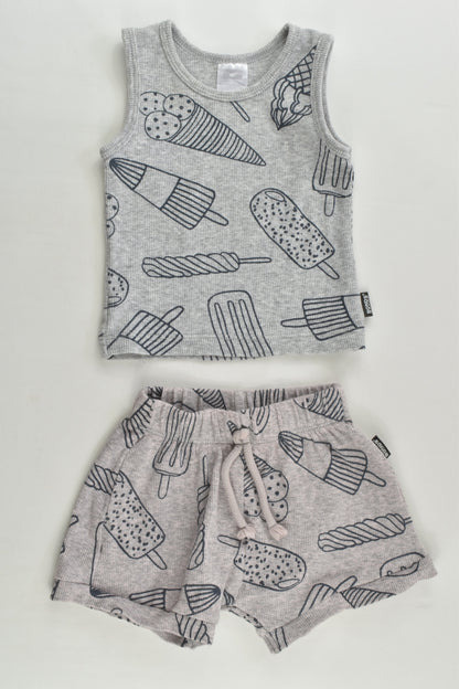 Bonds Size 000 (0-3 months) Ribbed Ice Cream Outfit