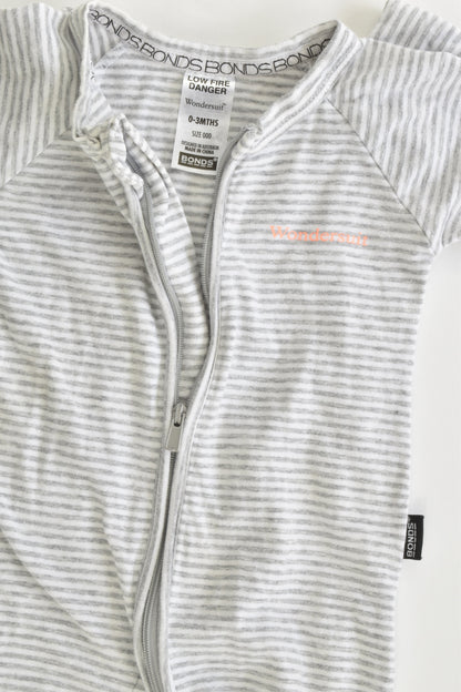 Bonds Size 000 (0-3 months) Striped Wondersuit