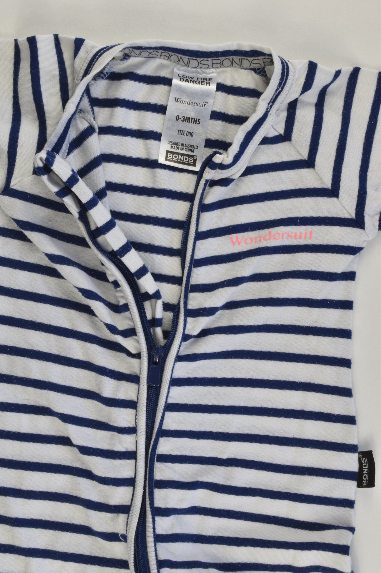 Bonds Size 000 (0-3 months) Striped Wondersuit