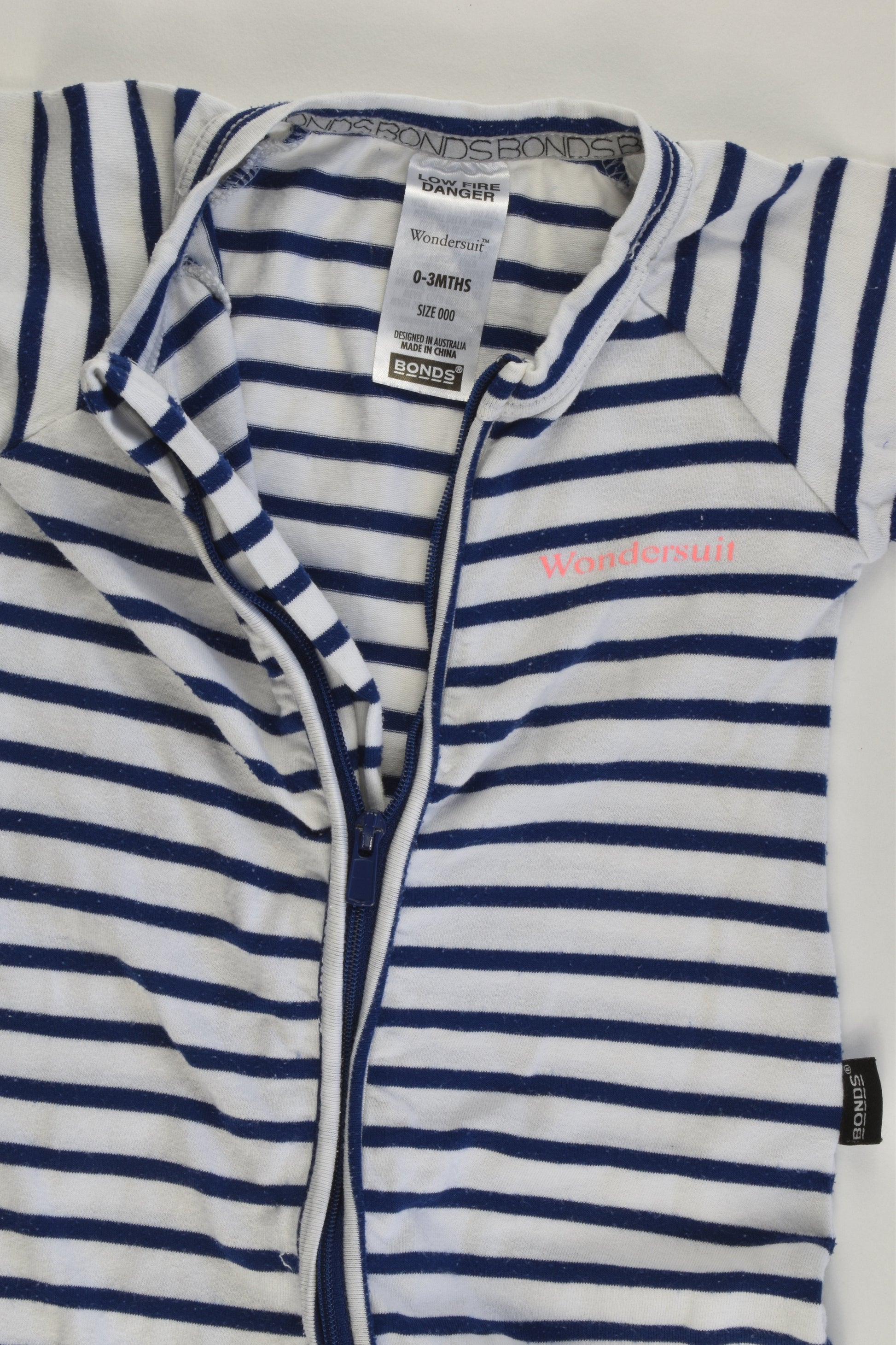 Bonds Size 000 (0-3 months) Striped Wondersuit