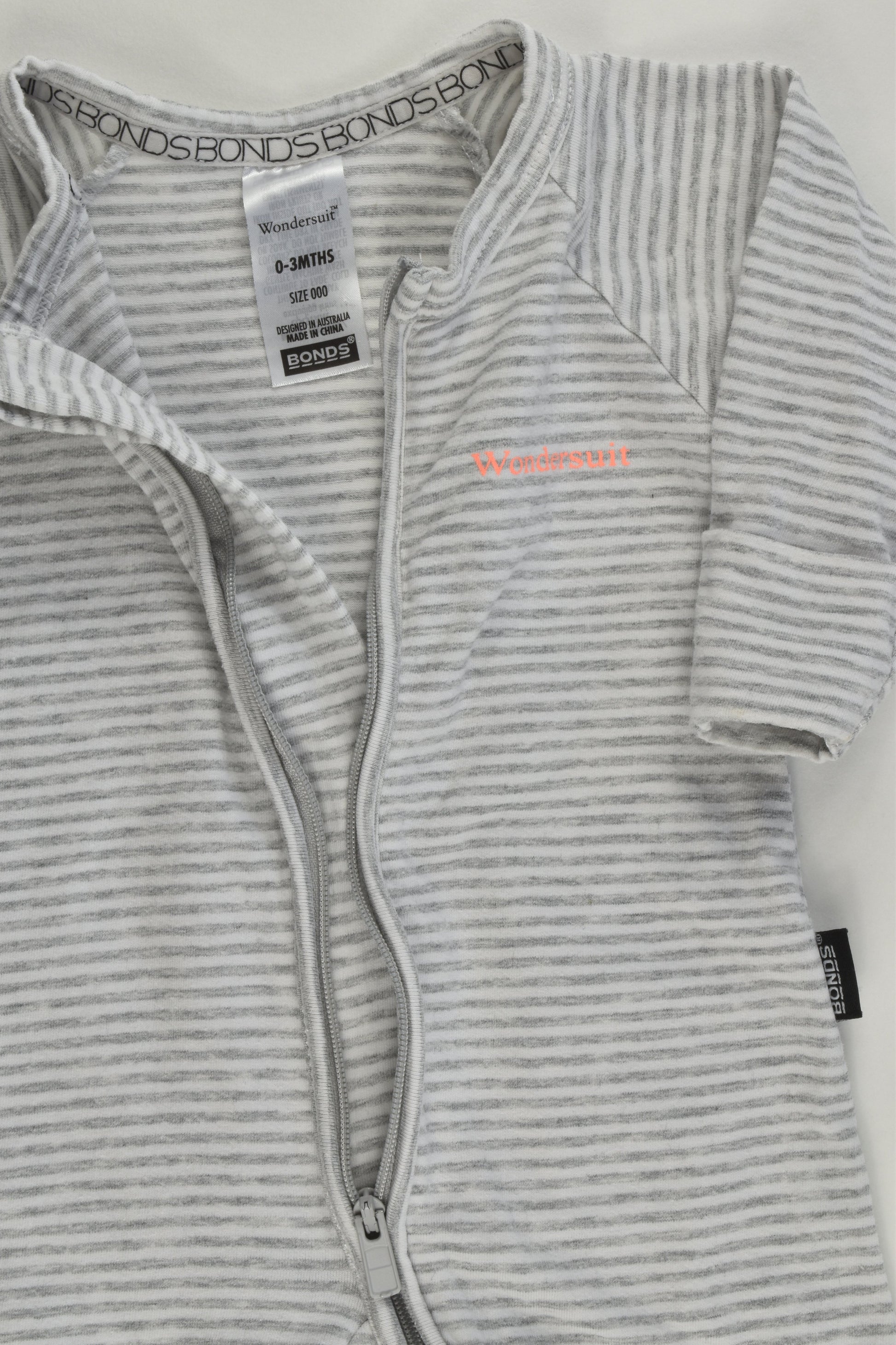 Bonds Size 000 (0-3 months) Striped Wondersuit