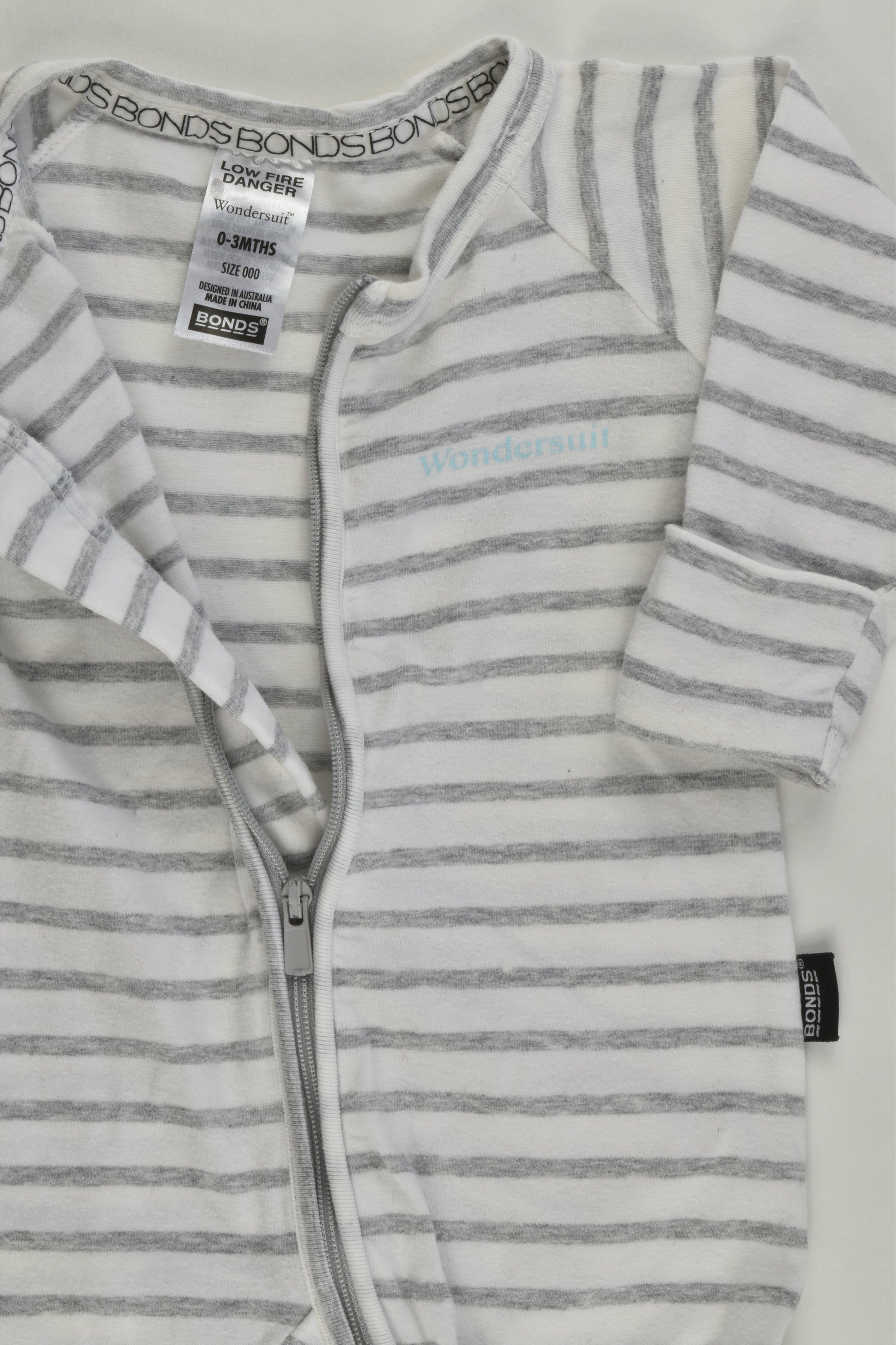 Bonds Size 000 (0-3 months) Striped Wondersuit
