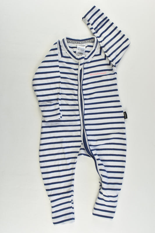 Bonds Size 000 (0-3 months) Striped Wondersuit