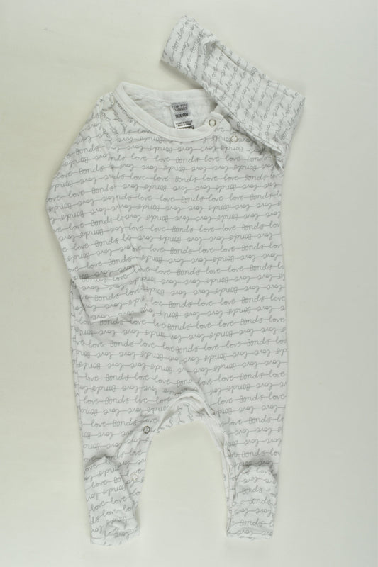 Bonds Size 000 Bamboo Footed Romper