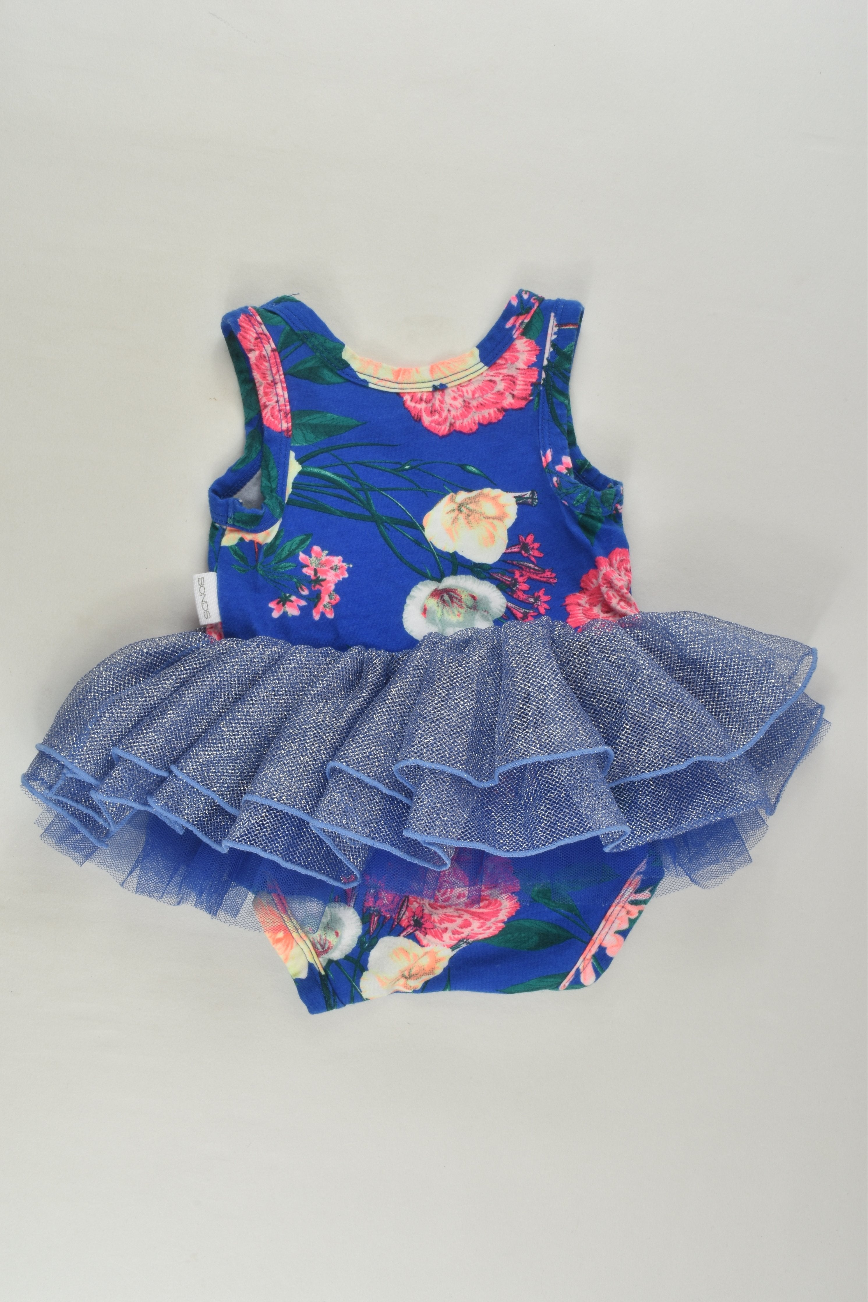 Bonds Size 000 Floral Tutu Bodysuit MiniMe Preloved Baby and Kids Clothes