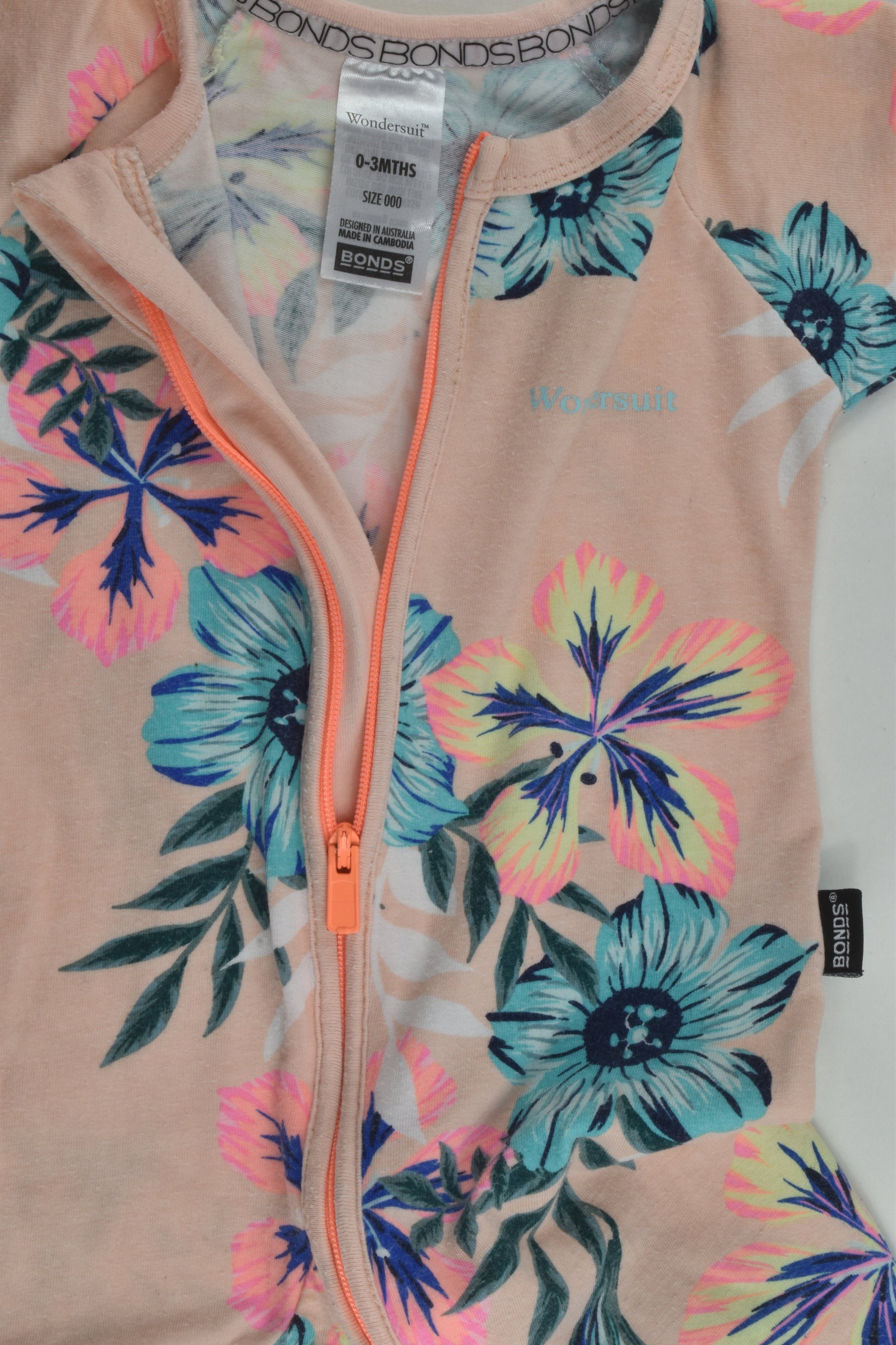 Bonds Size 000 Floral Wondersuit