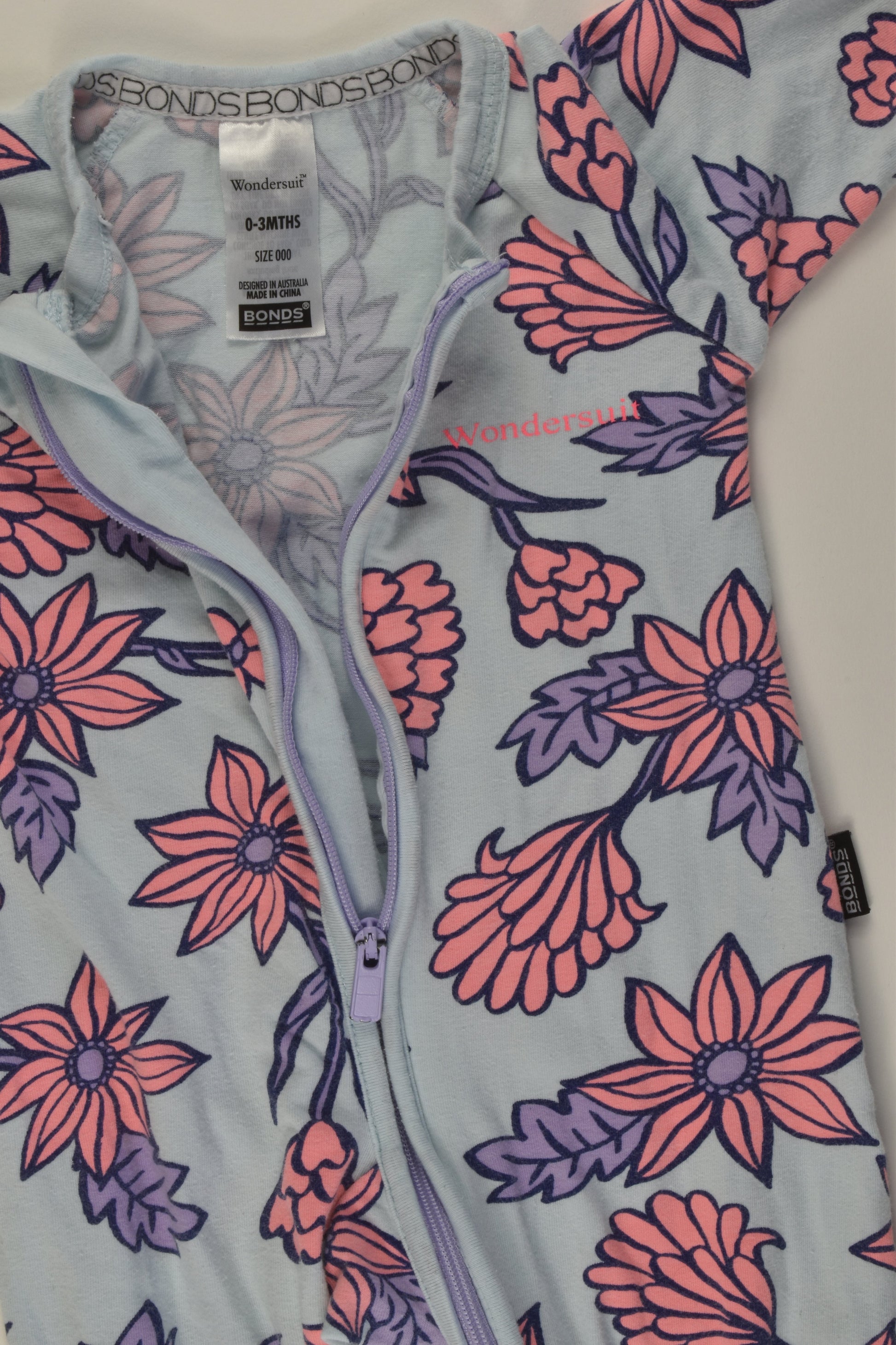 Bonds Size 000 Floral Wondersuit