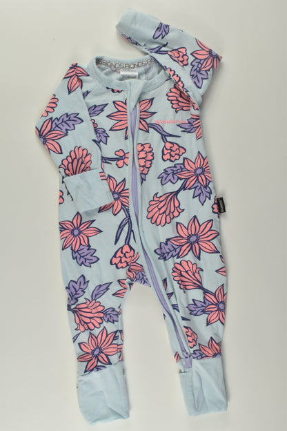 Bonds Size 000 Floral Wondersuit