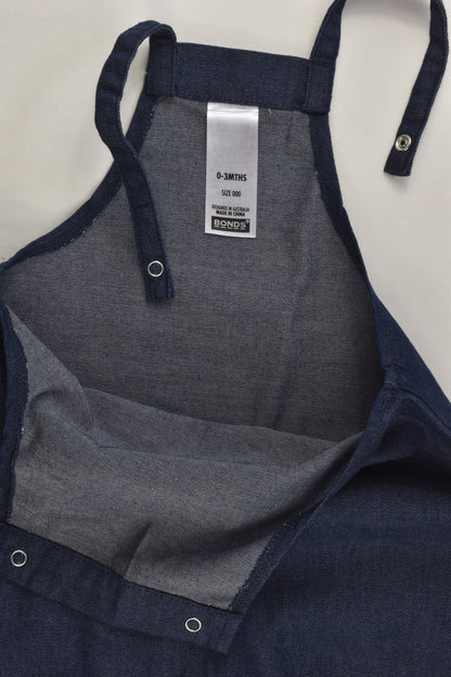 Bonds Size 000 Lightweight Denim Overalls