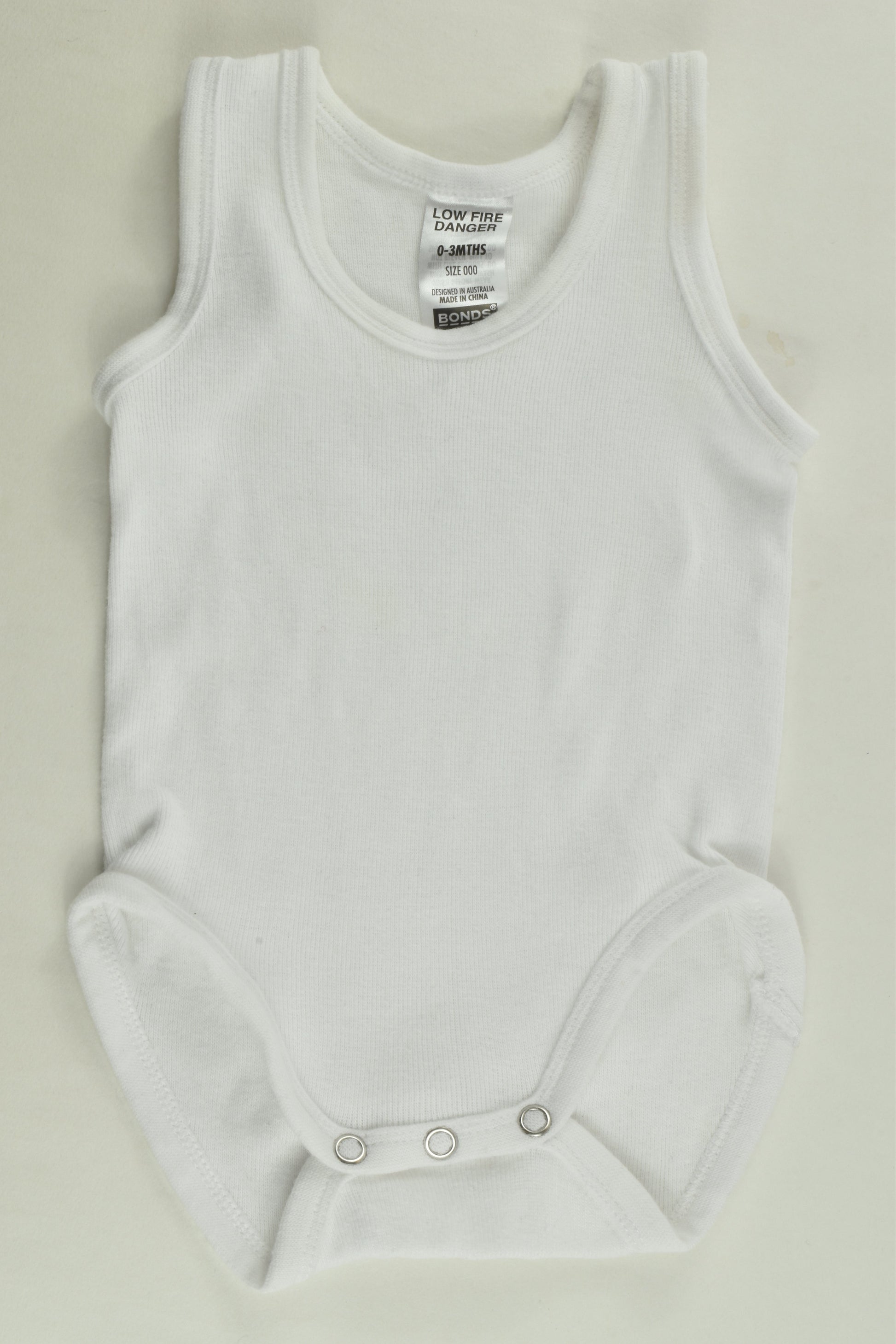 Bonds Size 000 Ribbed Bodysuit