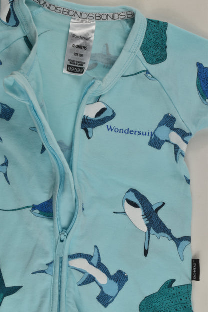 Bonds Size 000 Sharks Short Wondersuit