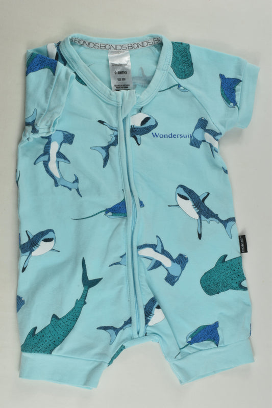 Bonds Size 000 Sharks Short Wondersuit
