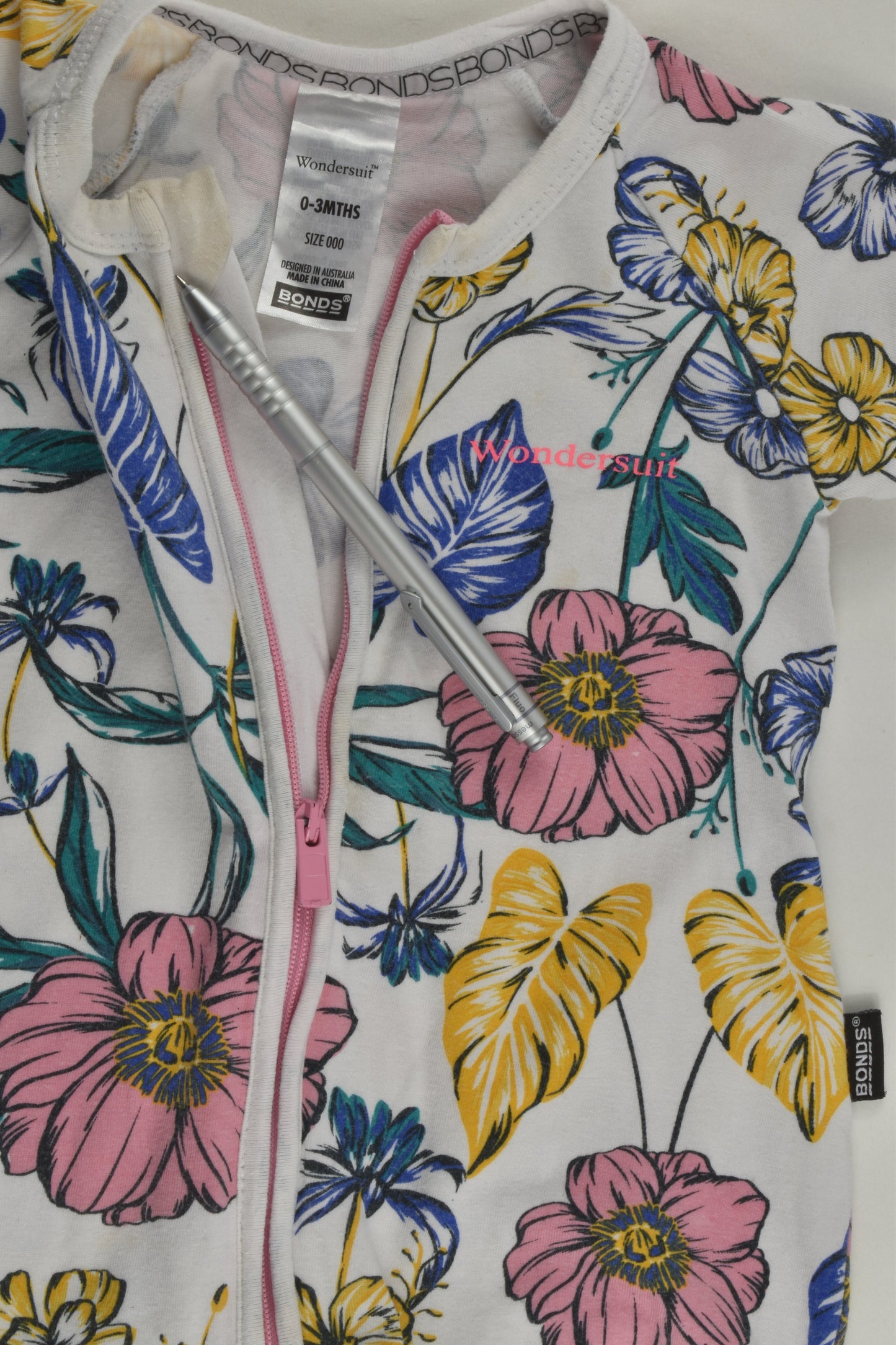 Bonds Size 000 Short Floral Wondersuit