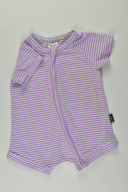 Bonds Size 000 Short Striped Romper