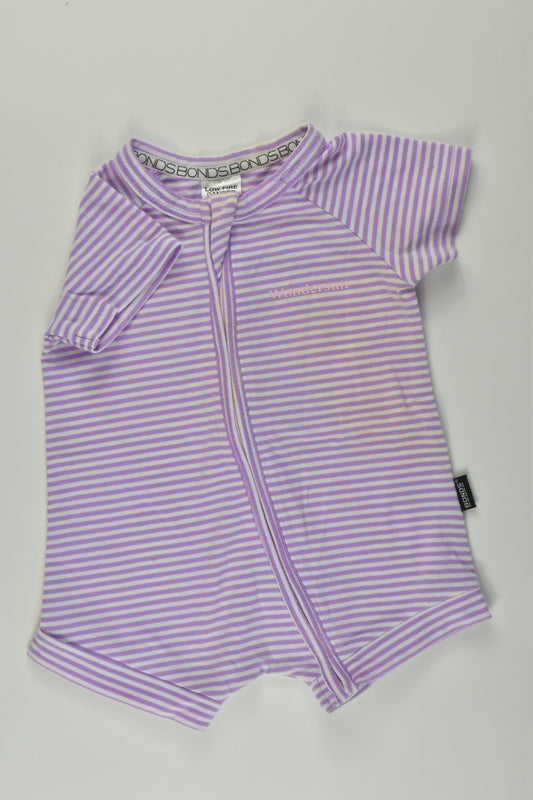Bonds Size 000 Short Striped Romper