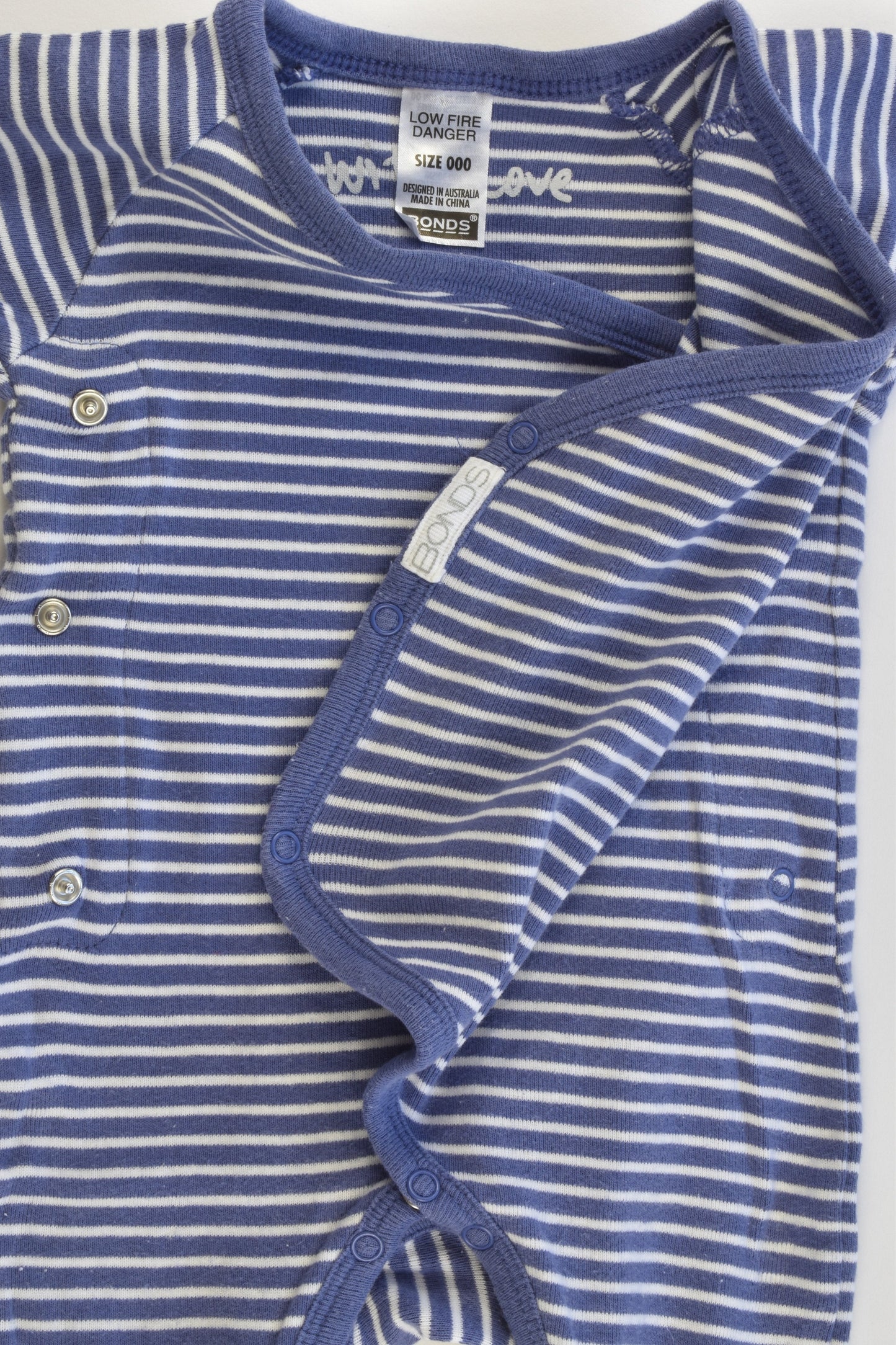 Bonds Size 000 Striped Footed Romper
