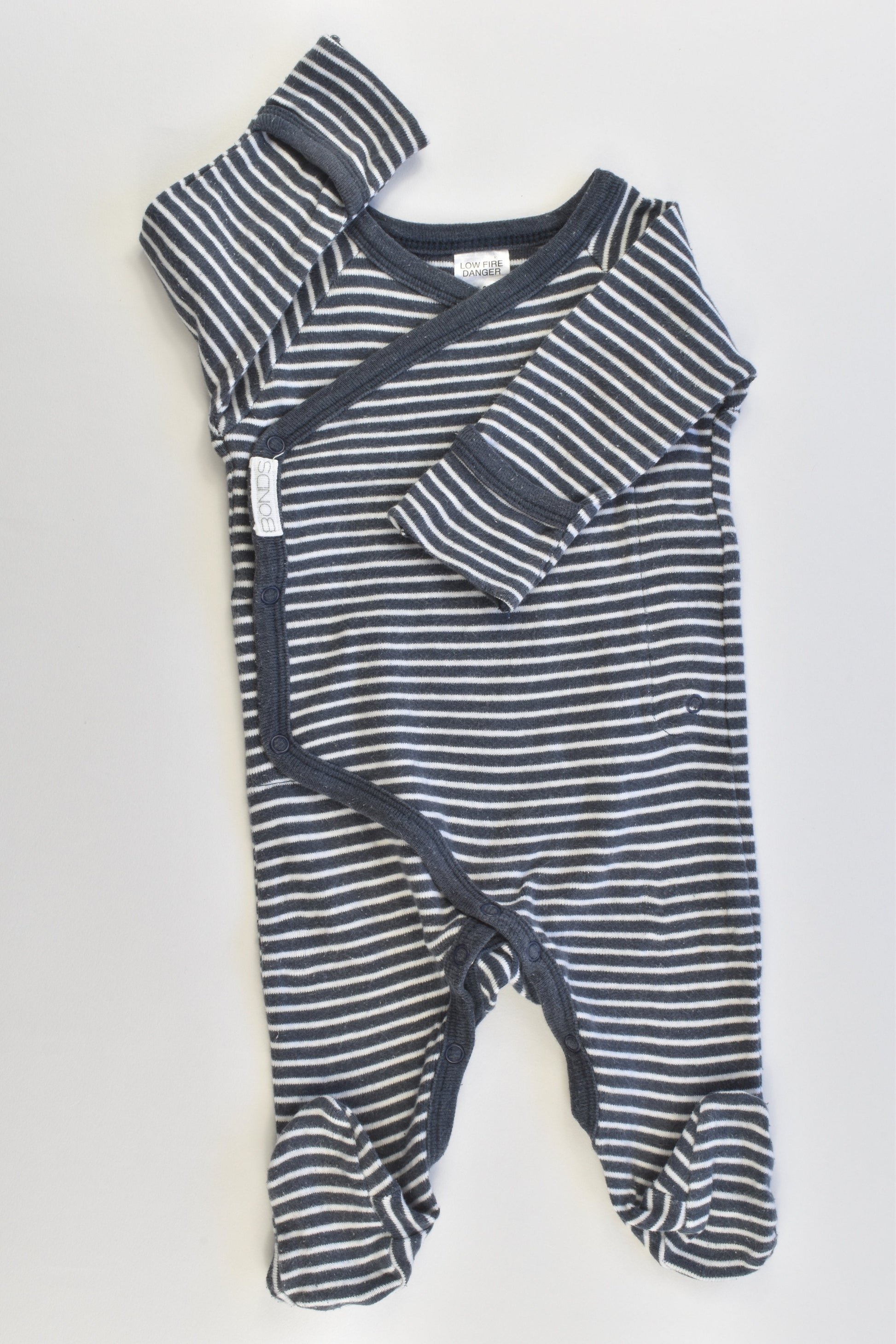 Bonds Size 000 Striped Footed Romper
