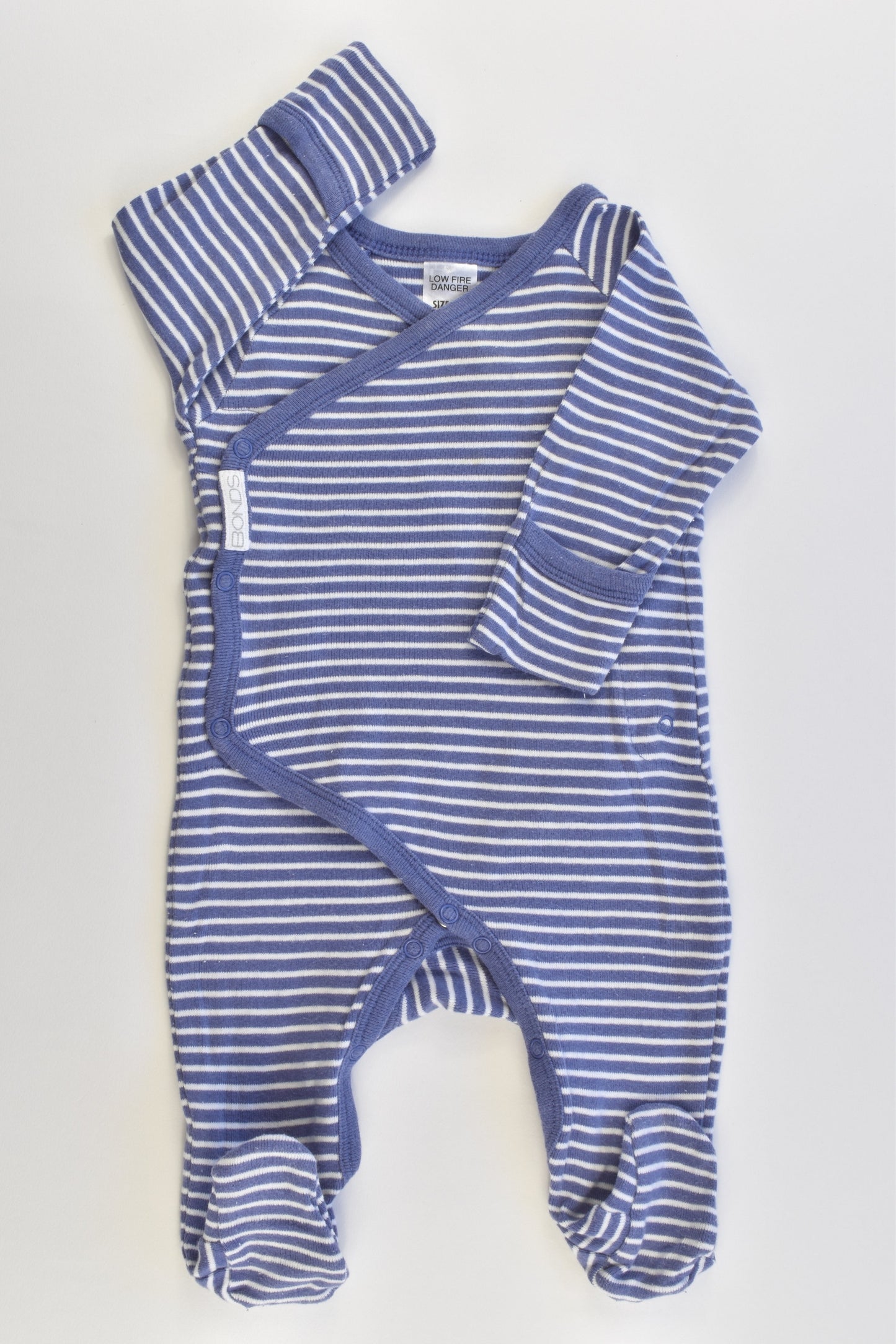 Bonds Size 000 Striped Footed Romper