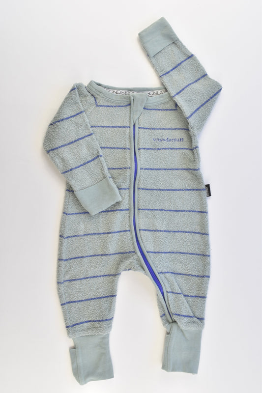 Bonds Size 000 Striped Terry Wondersuit