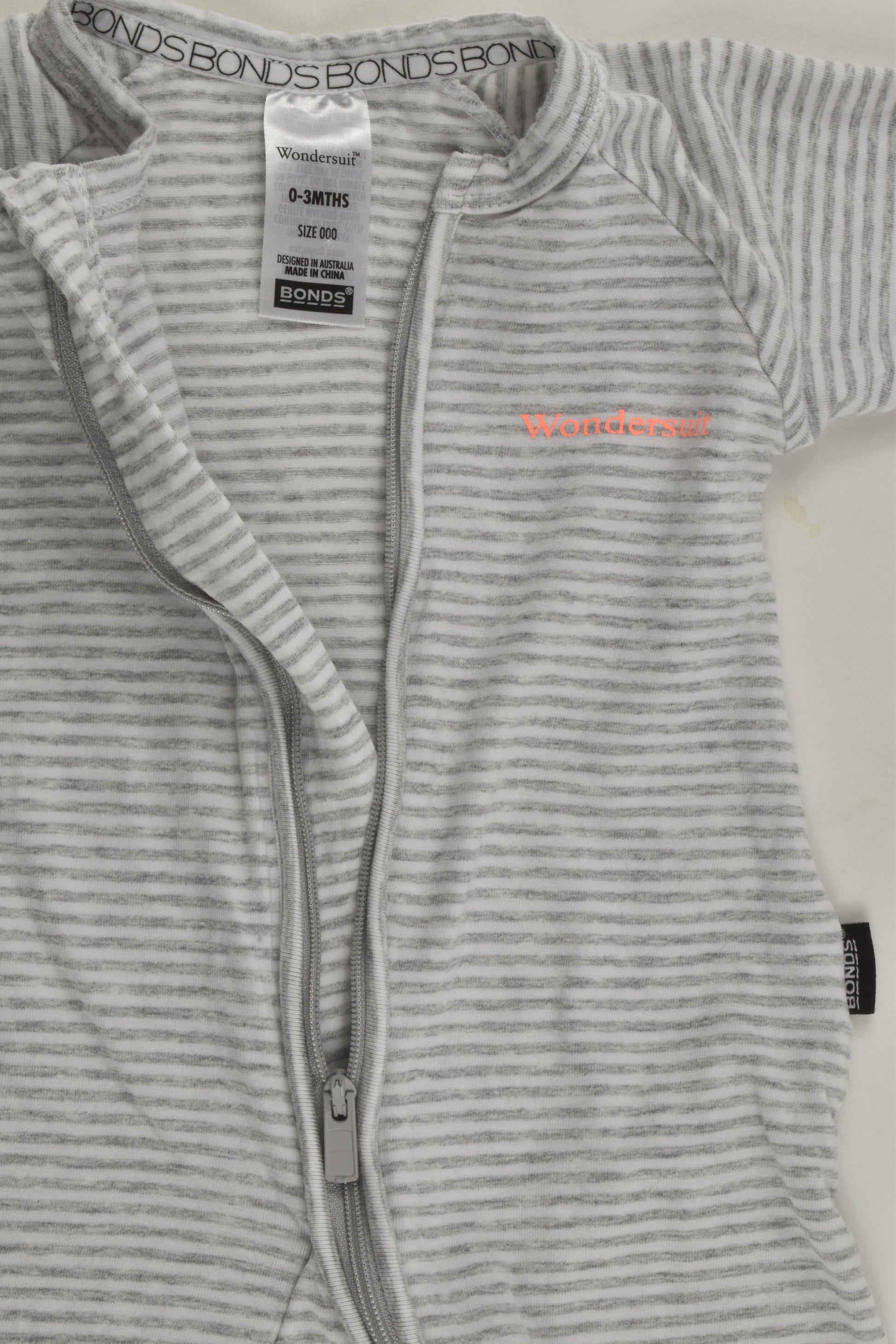 Bonds Size 000 Striped Wondersuit