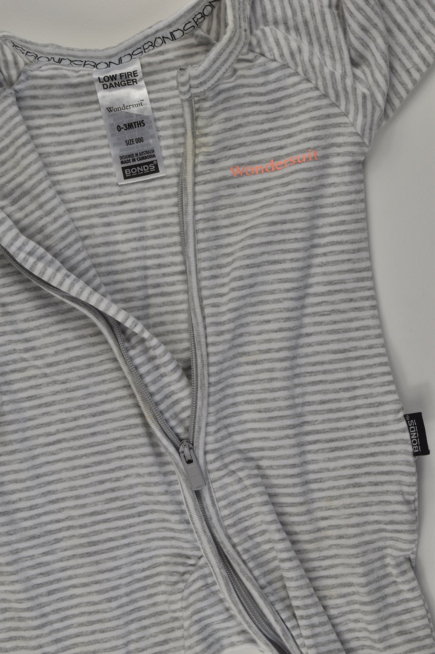 Bonds Size 000 Striped Wondersuit