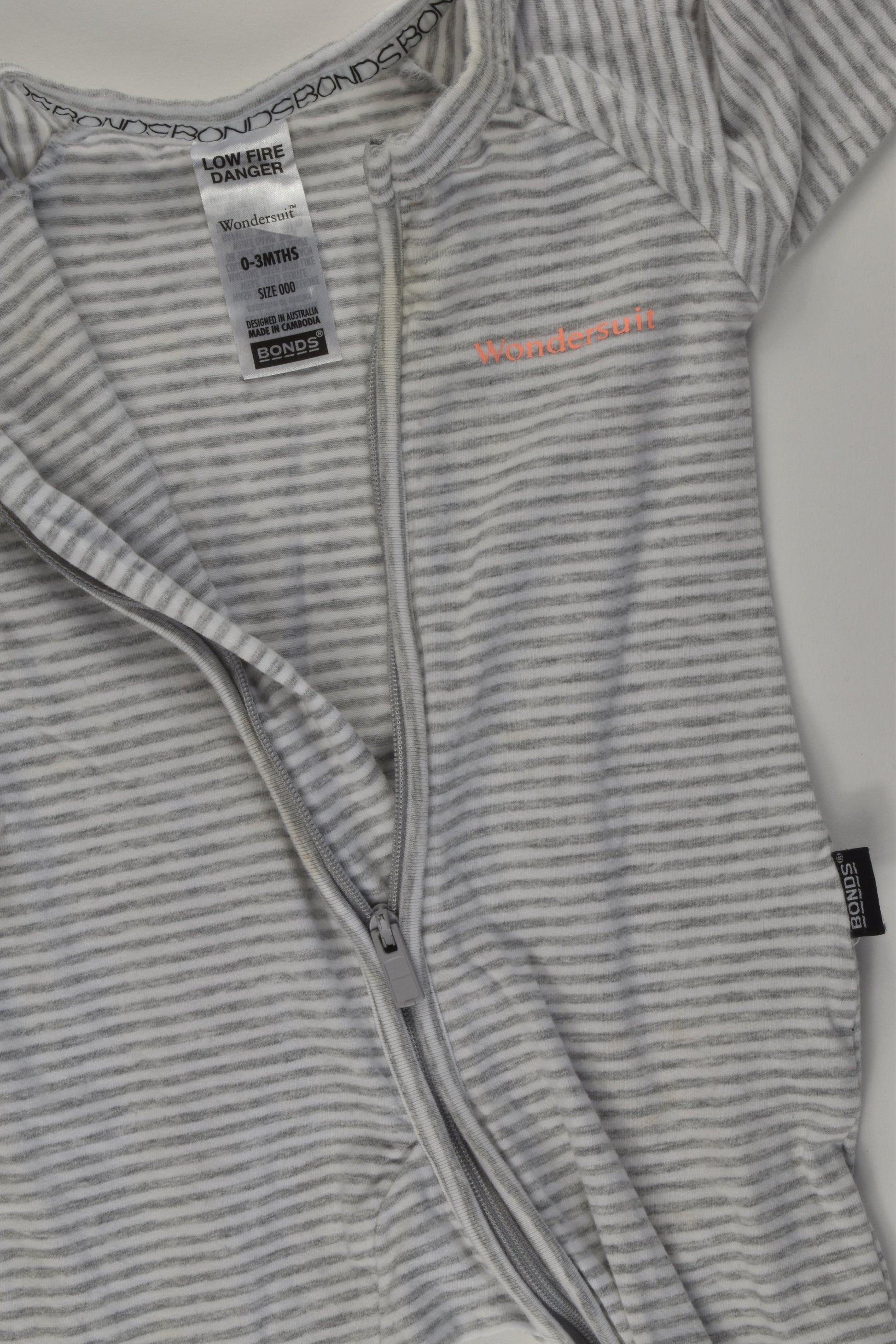 Bonds Size 000 Striped Wondersuit