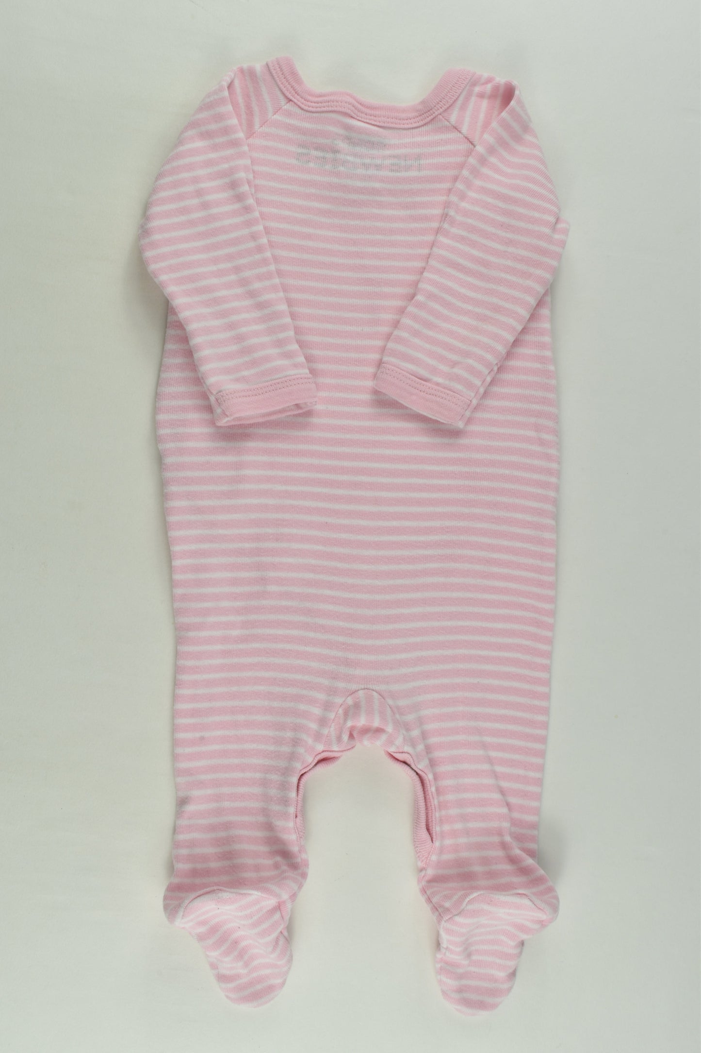 Bonds Size 000 Striped Wrap Footed Romper