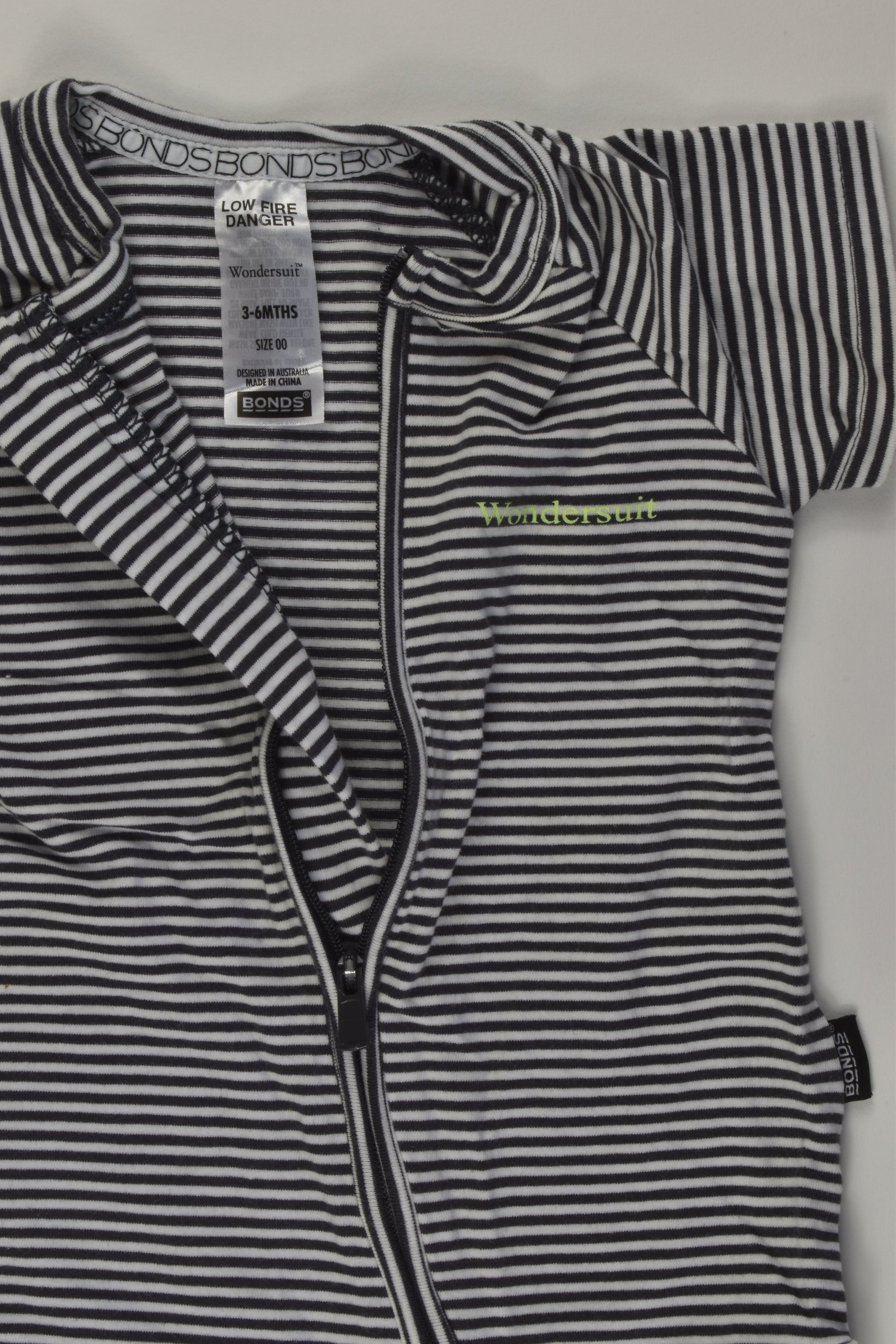 Bonds Size 000 Stroped Short Wondersuit