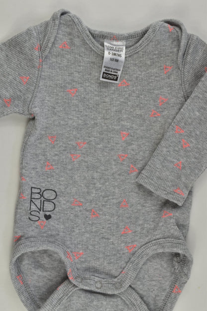Bonds Size 000 Triangles Ribbed Bodysuit