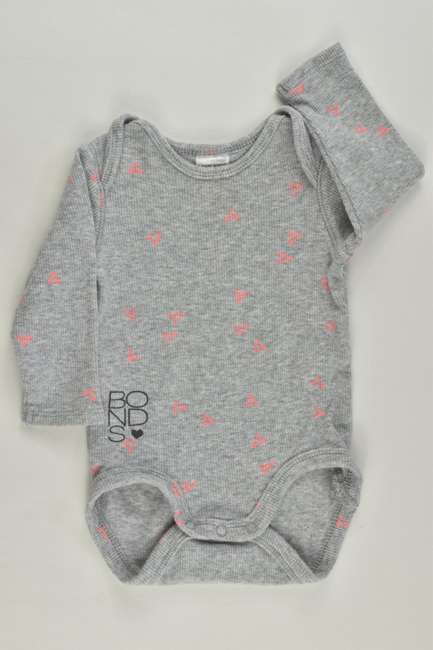 Bonds Size 000 Triangles Ribbed Bodysuit