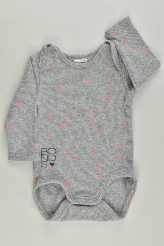 Bonds Size 000 Triangles Ribbed Bodysuit