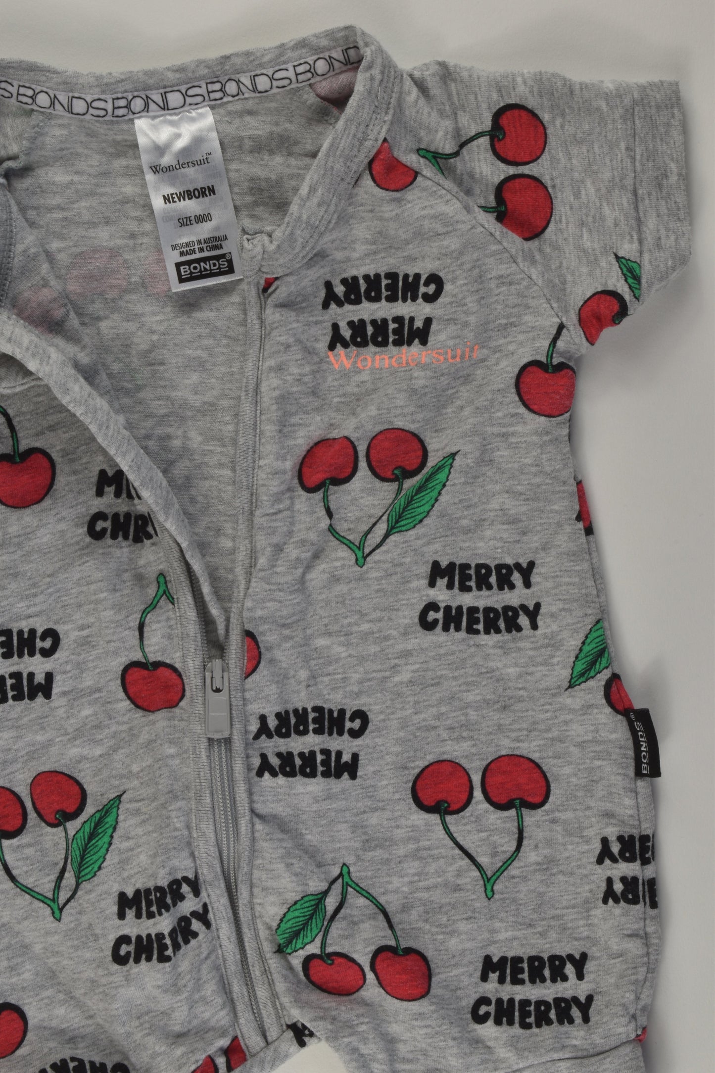 Bonds Size 0000 'Merry Cherry' Short Wondersuit
