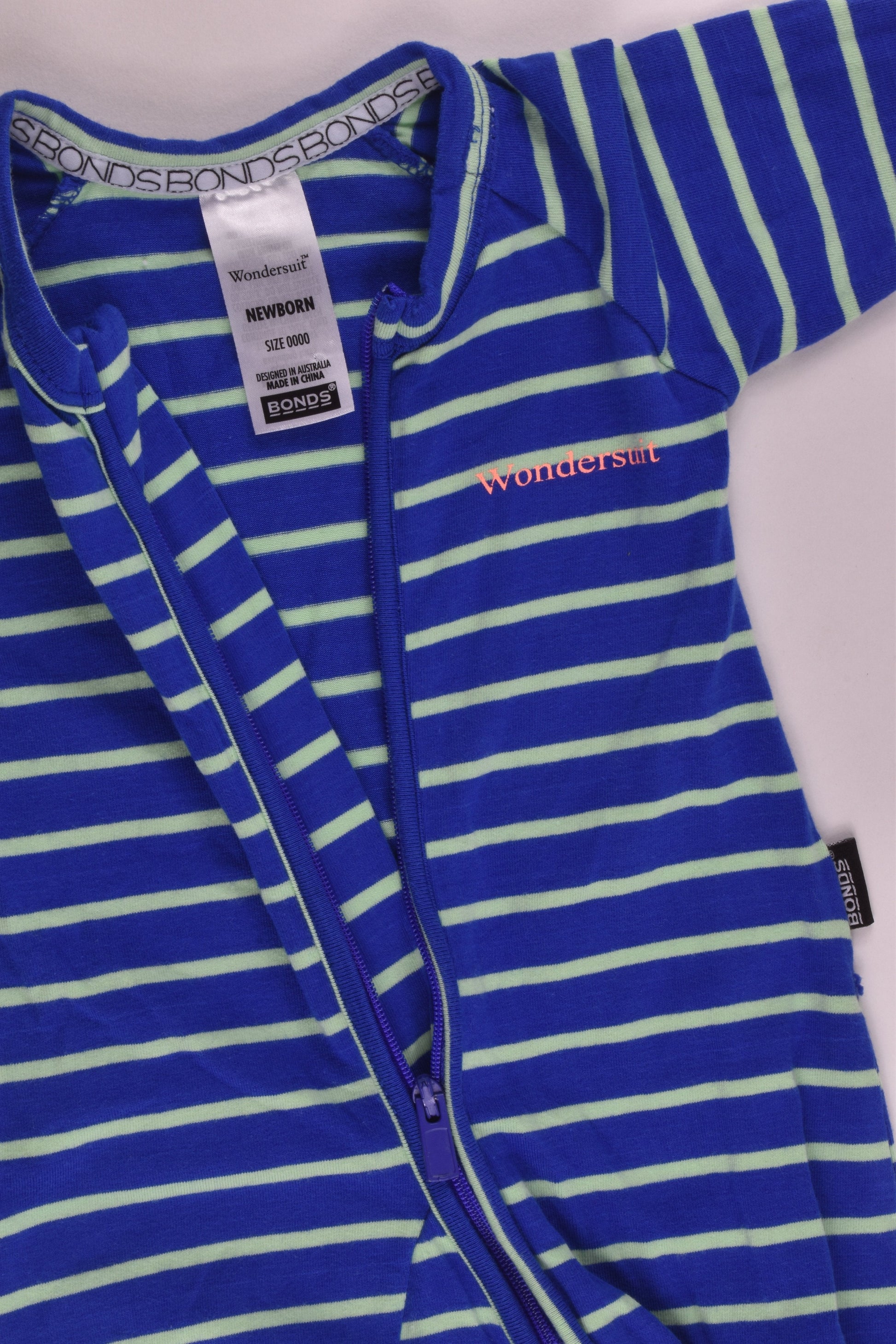 Bonds Size 0000 Striped Wondersuit