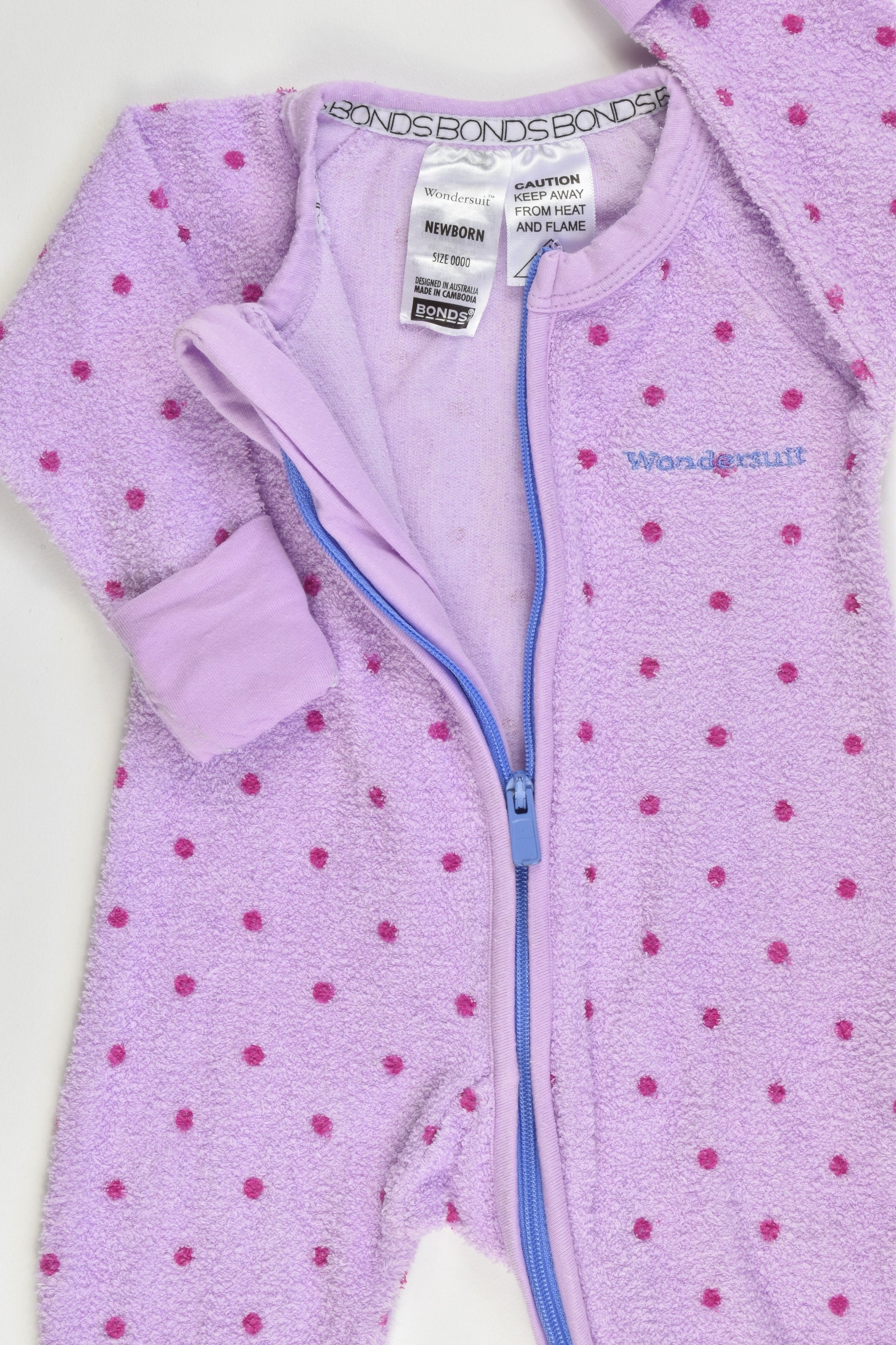 Bonds Size 0000 Terry Wondersuit