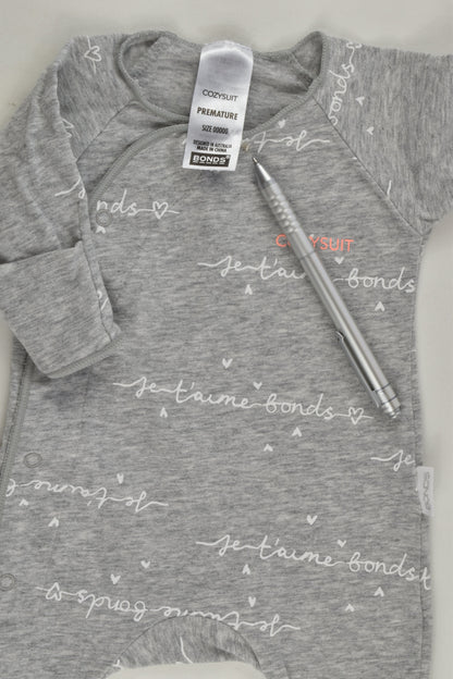 Bonds Size 00000 (Premature) Cozysuit