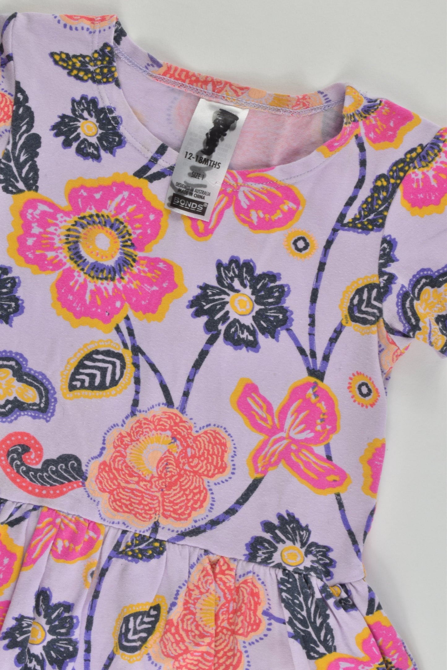 Bonds Size 1 (12-18 months) Floral Balletsuit
