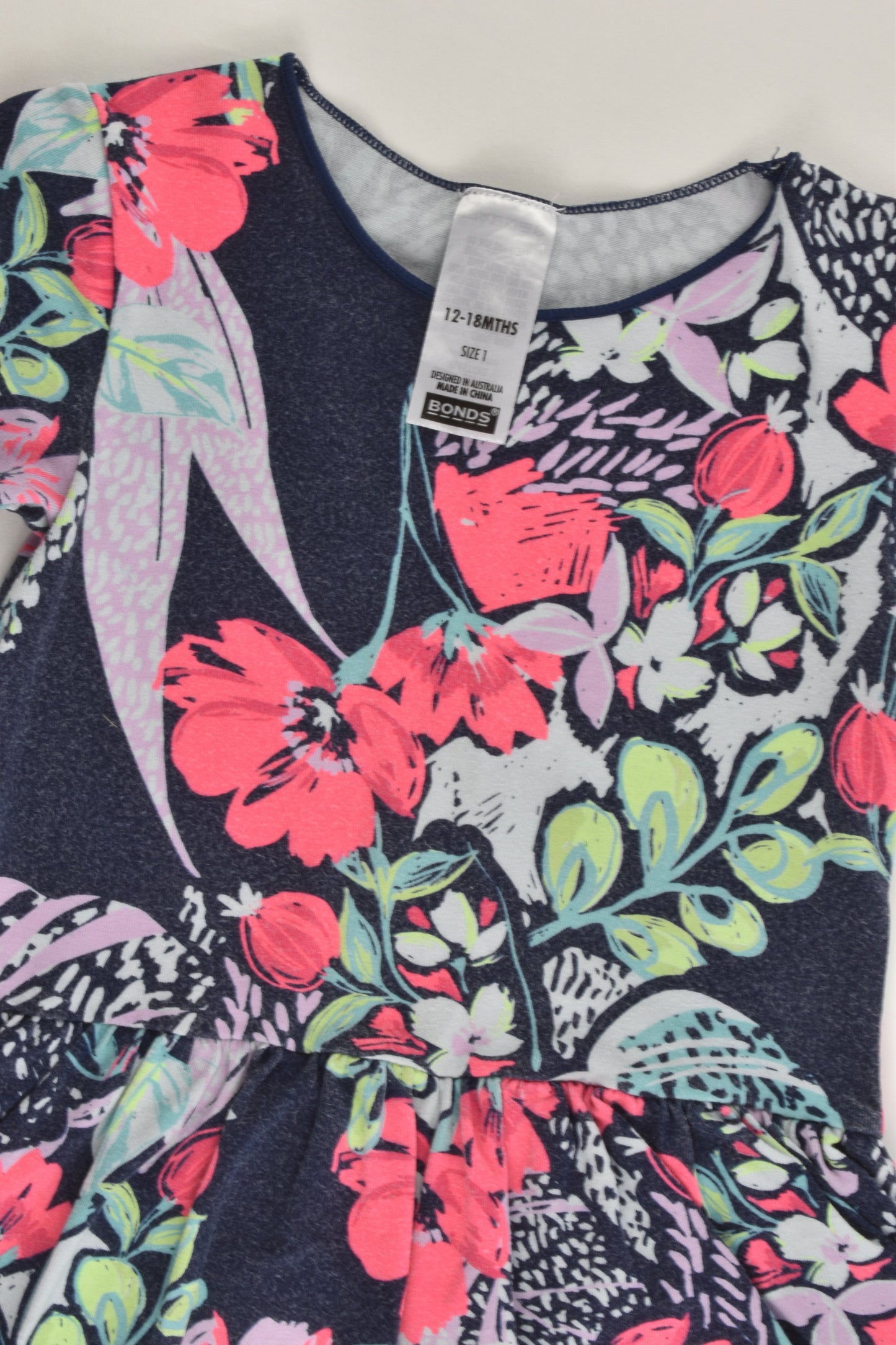 Bonds Size 1 (12-18 months) Floral Balletsuit