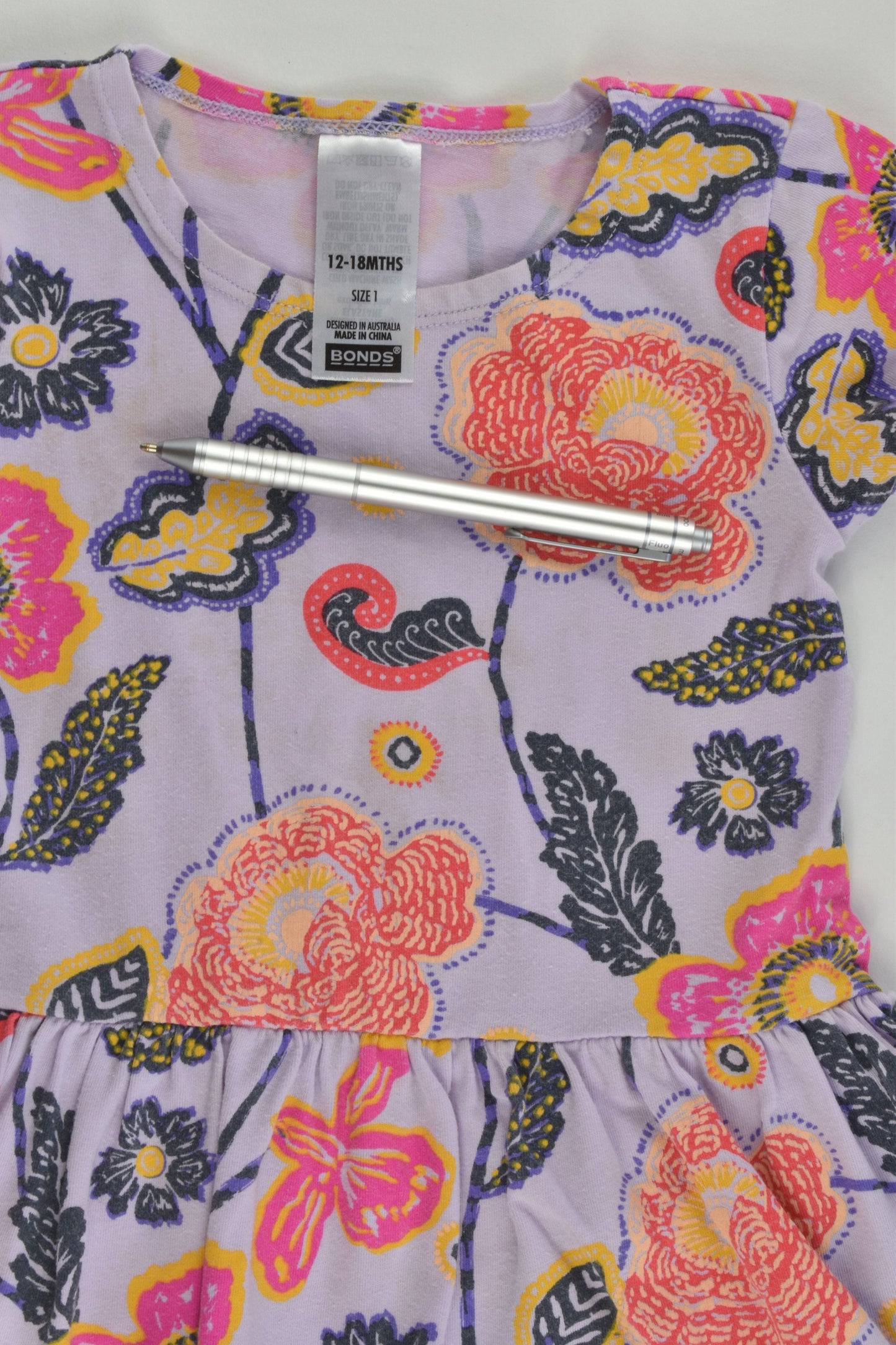 Bonds Size 1 (12-18 months) Floral Balletsuit