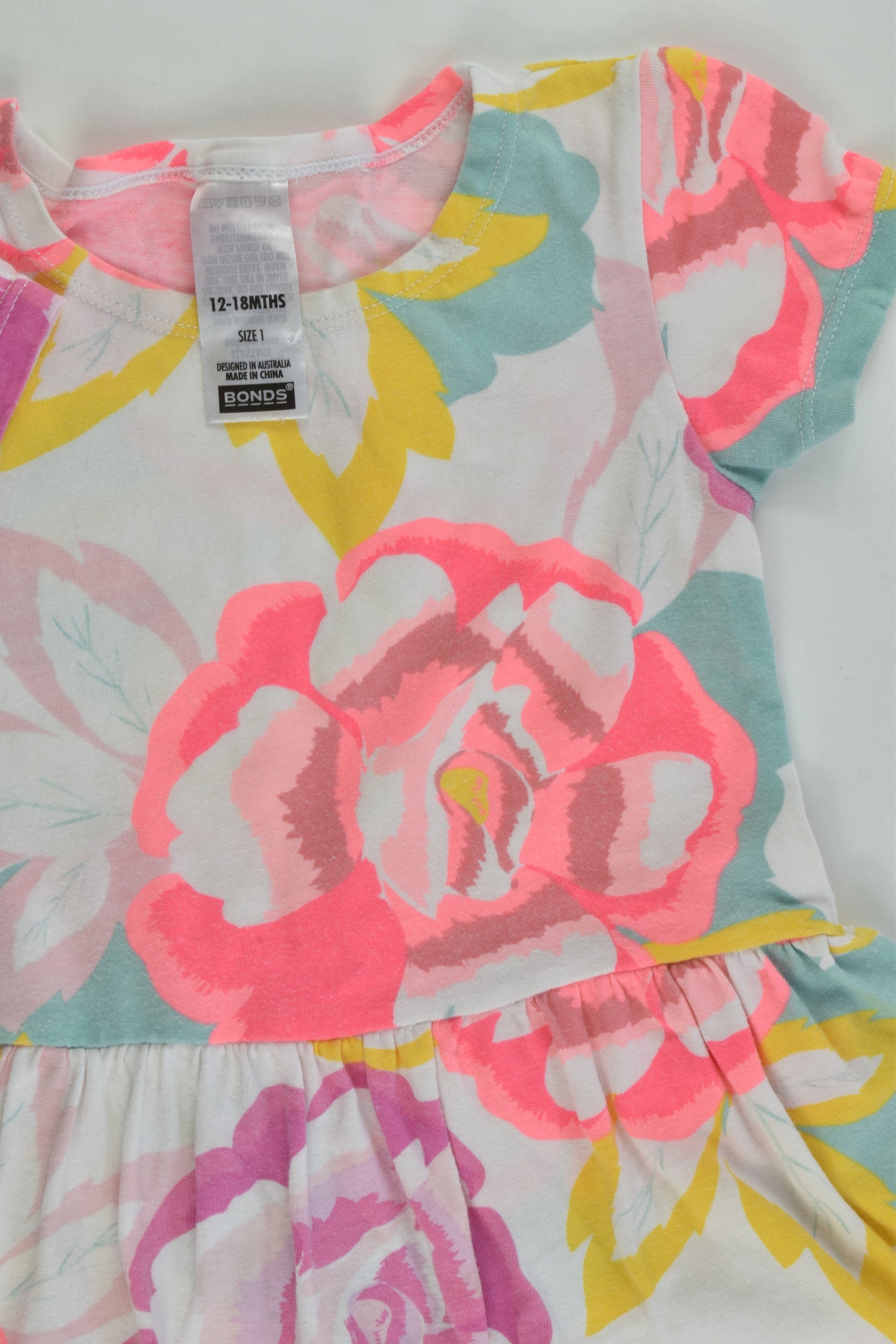 Bonds Size 1 (12-18 moths) Floral Balletsuit