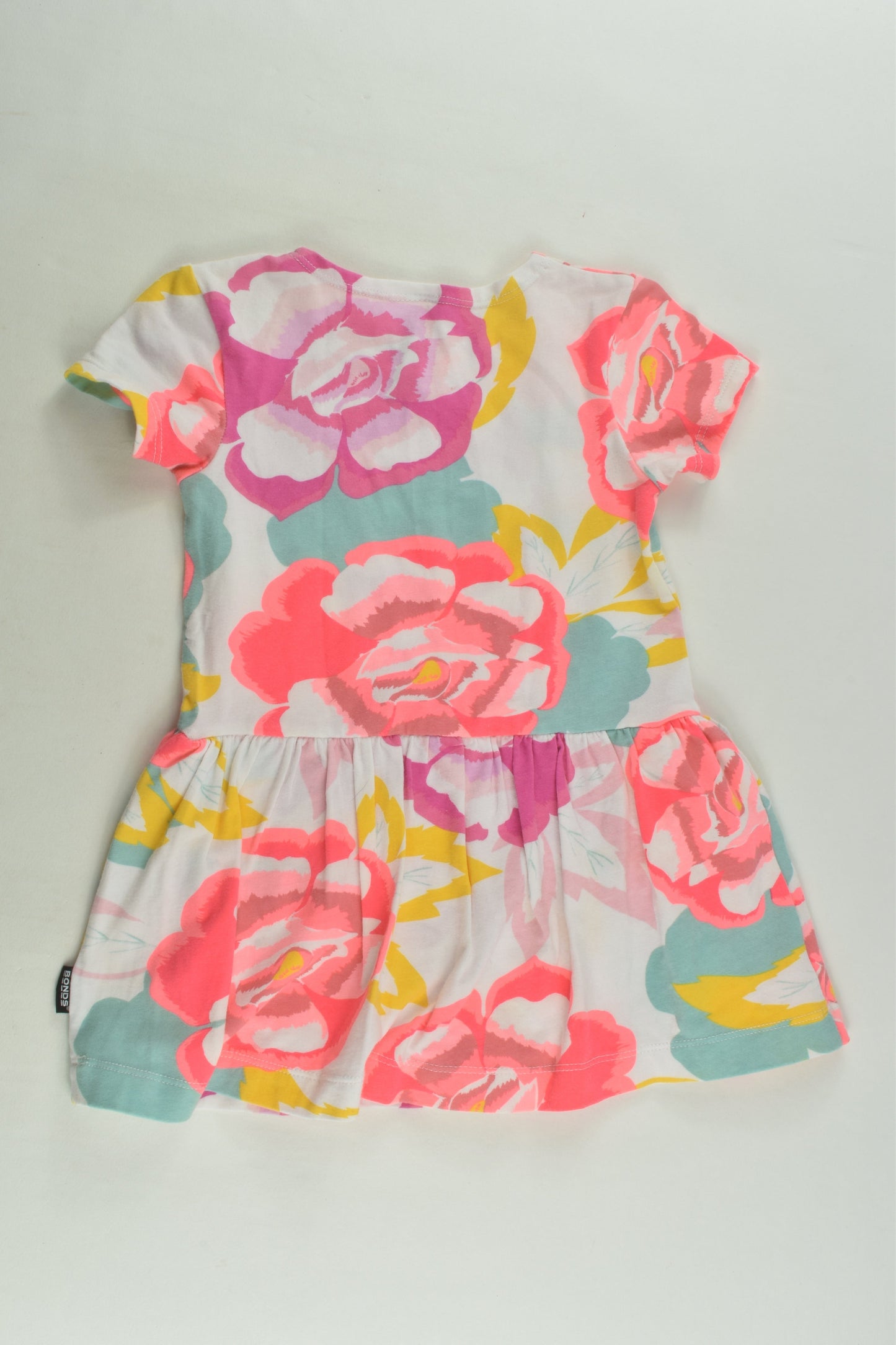 Bonds Size 1 Floral Dress with Bodysuit Underneath