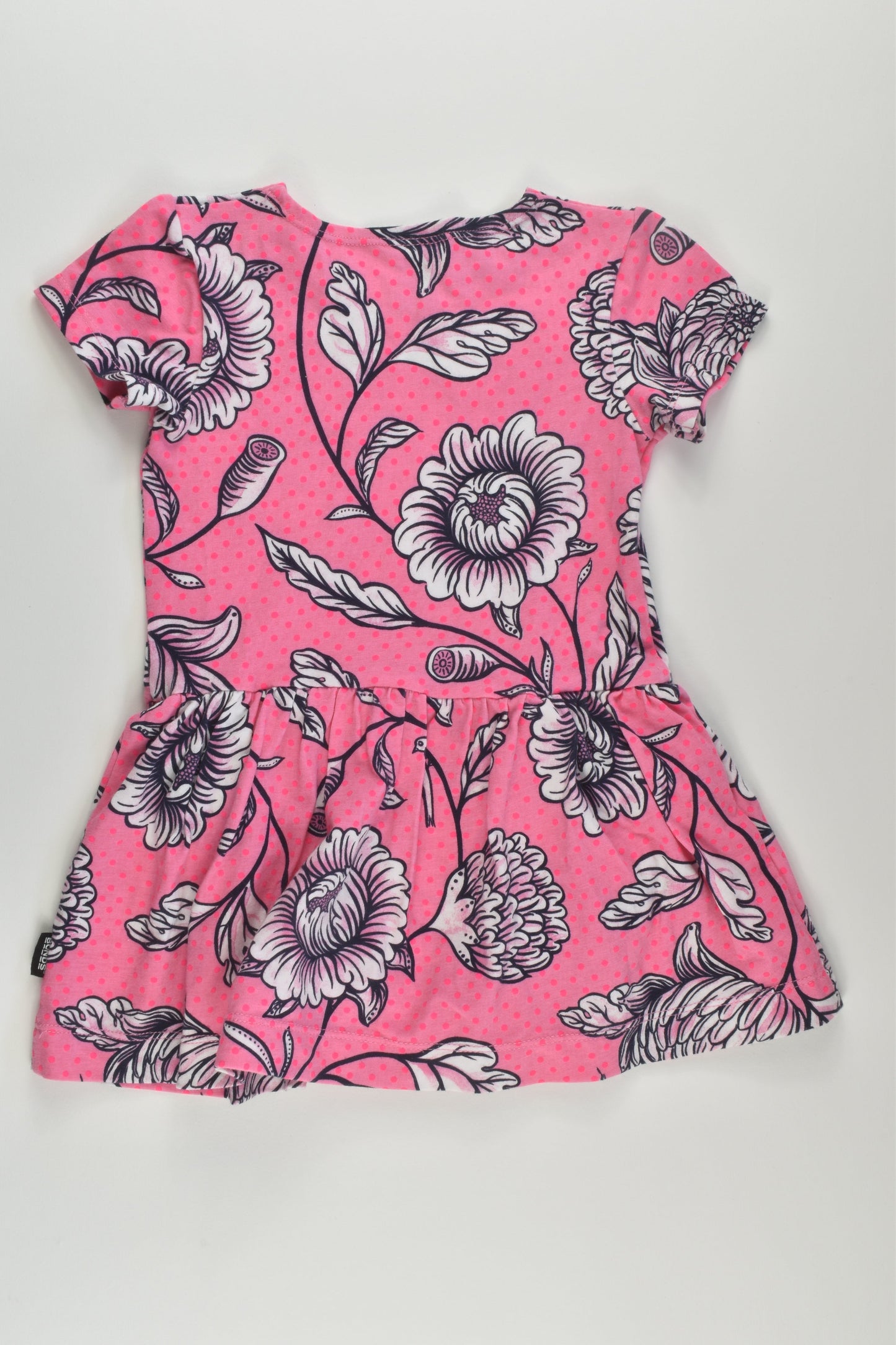 Bonds Size 1 Floral Dress with Bodysuit Underneath