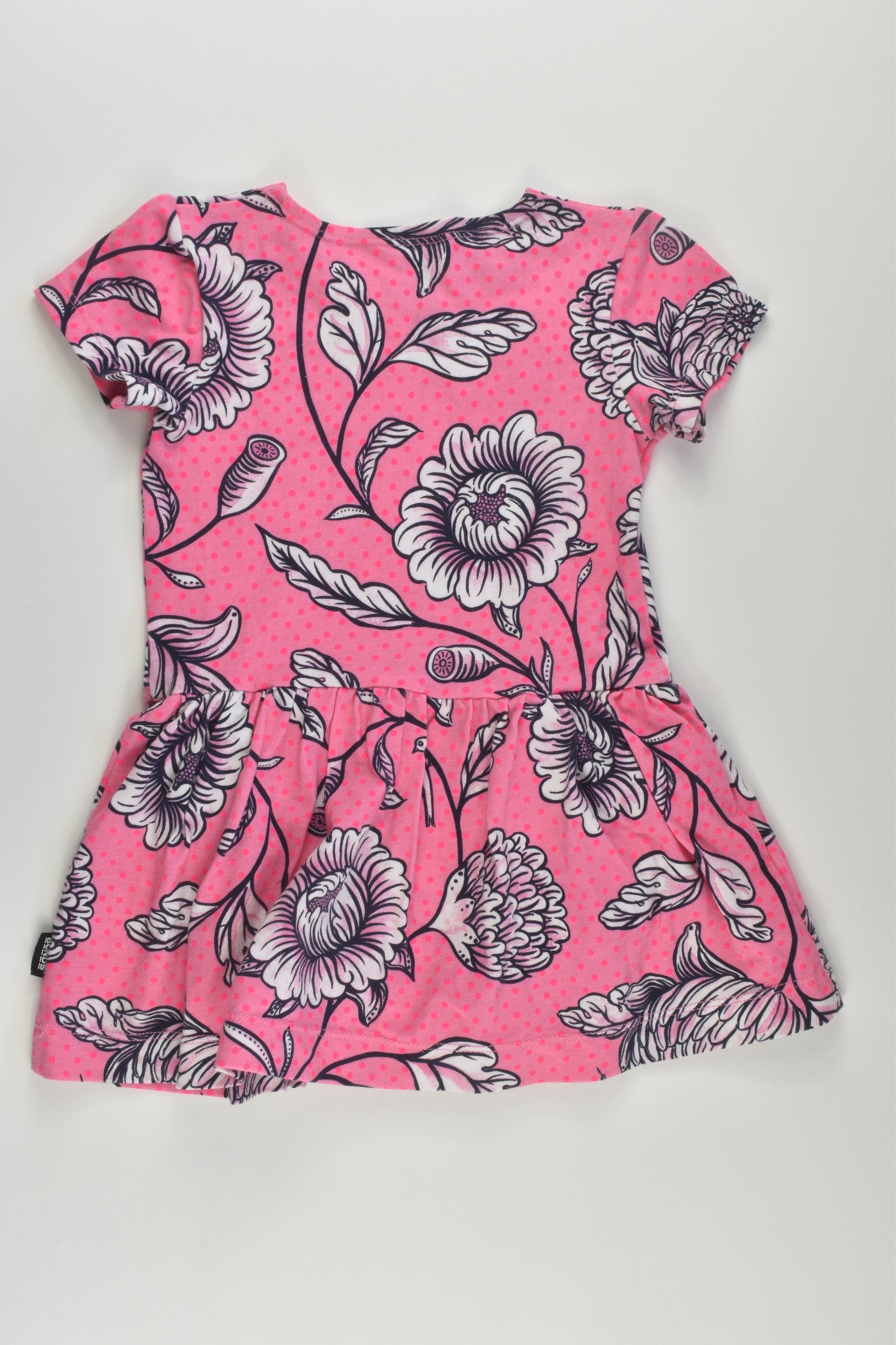 Bonds Size 1 Floral Dress with Bodysuit Underneath